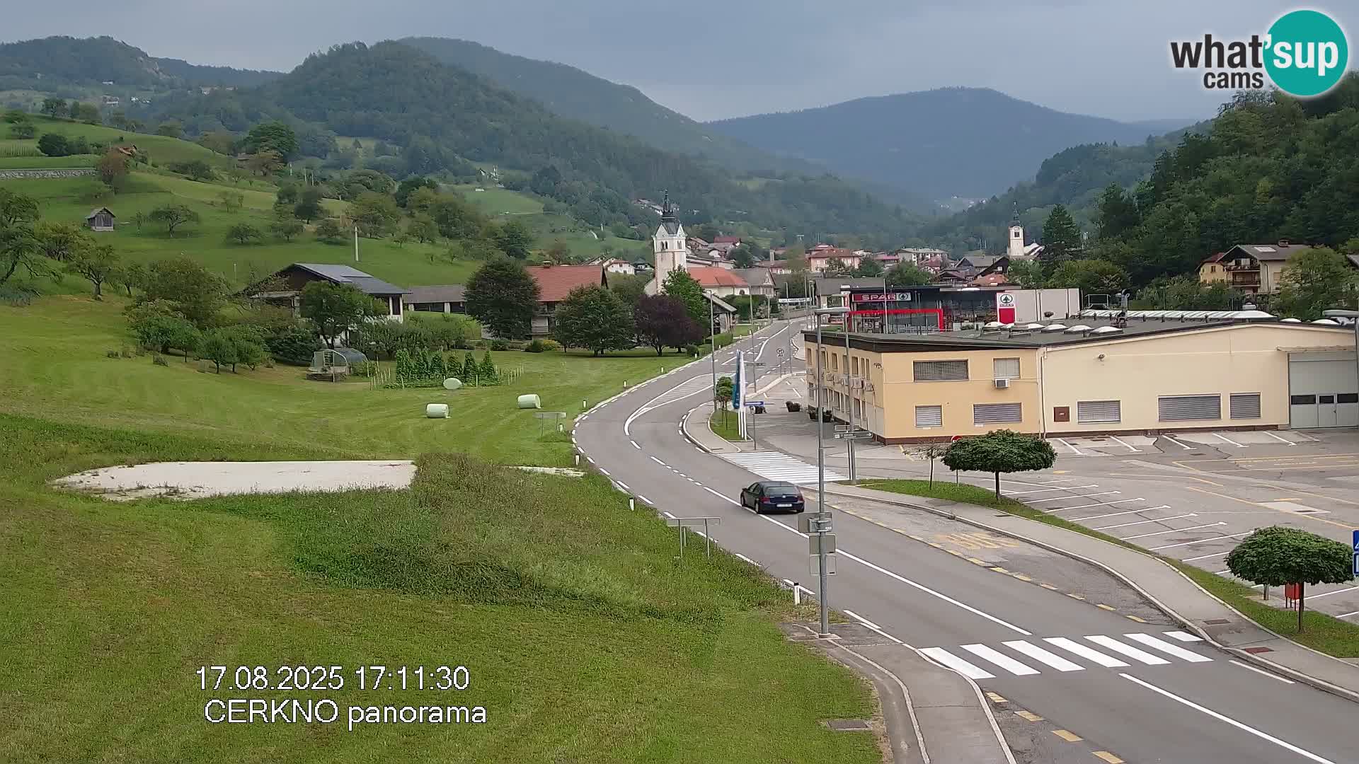 Cerkno city entrance Live Webcam