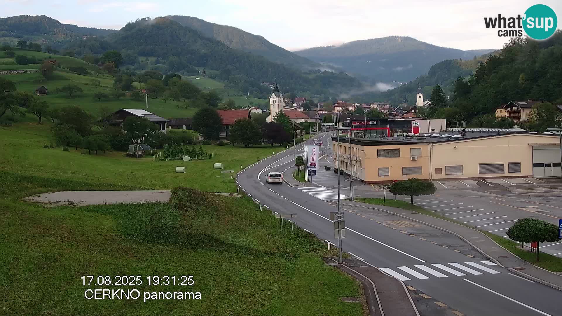Cerkno city entrance Live Webcam