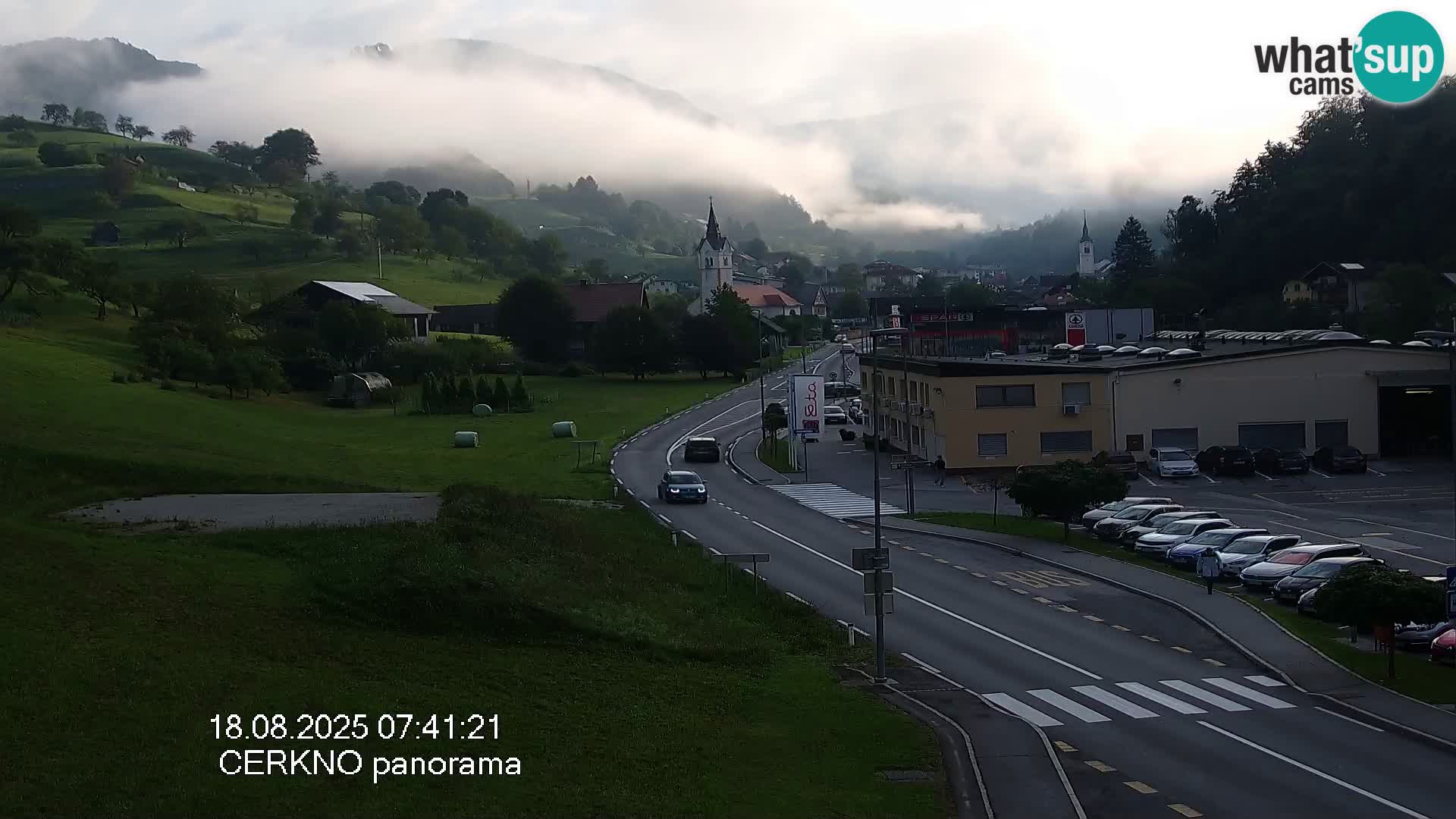 Cerkno city entrance Live Webcam