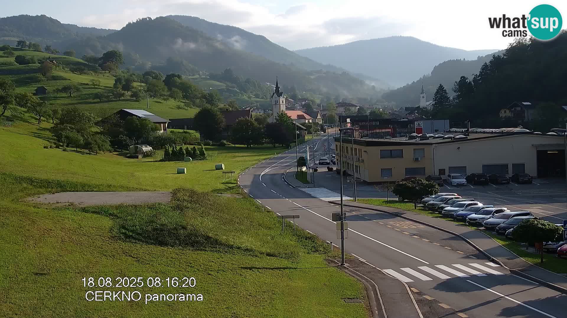 Cerkno entrada a la ciudad Webcam en vivo