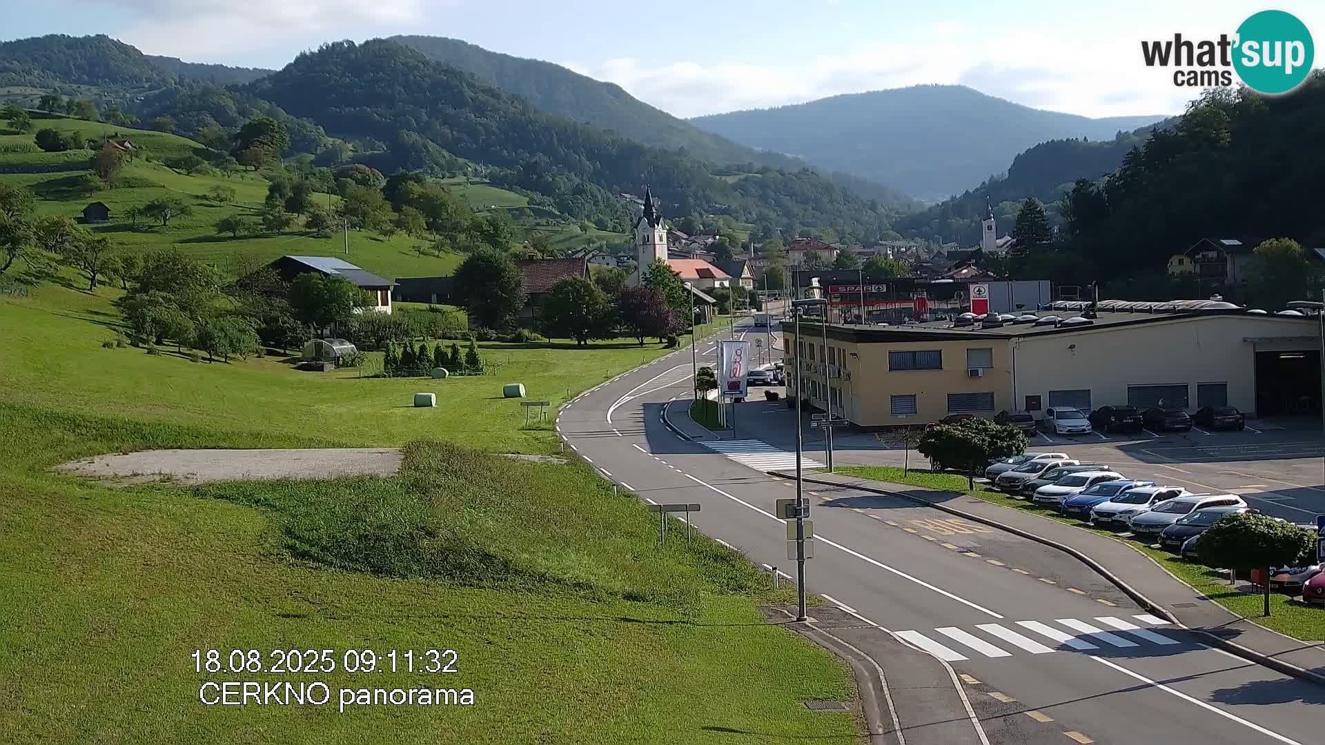 Cerkno city entrance Live Webcam