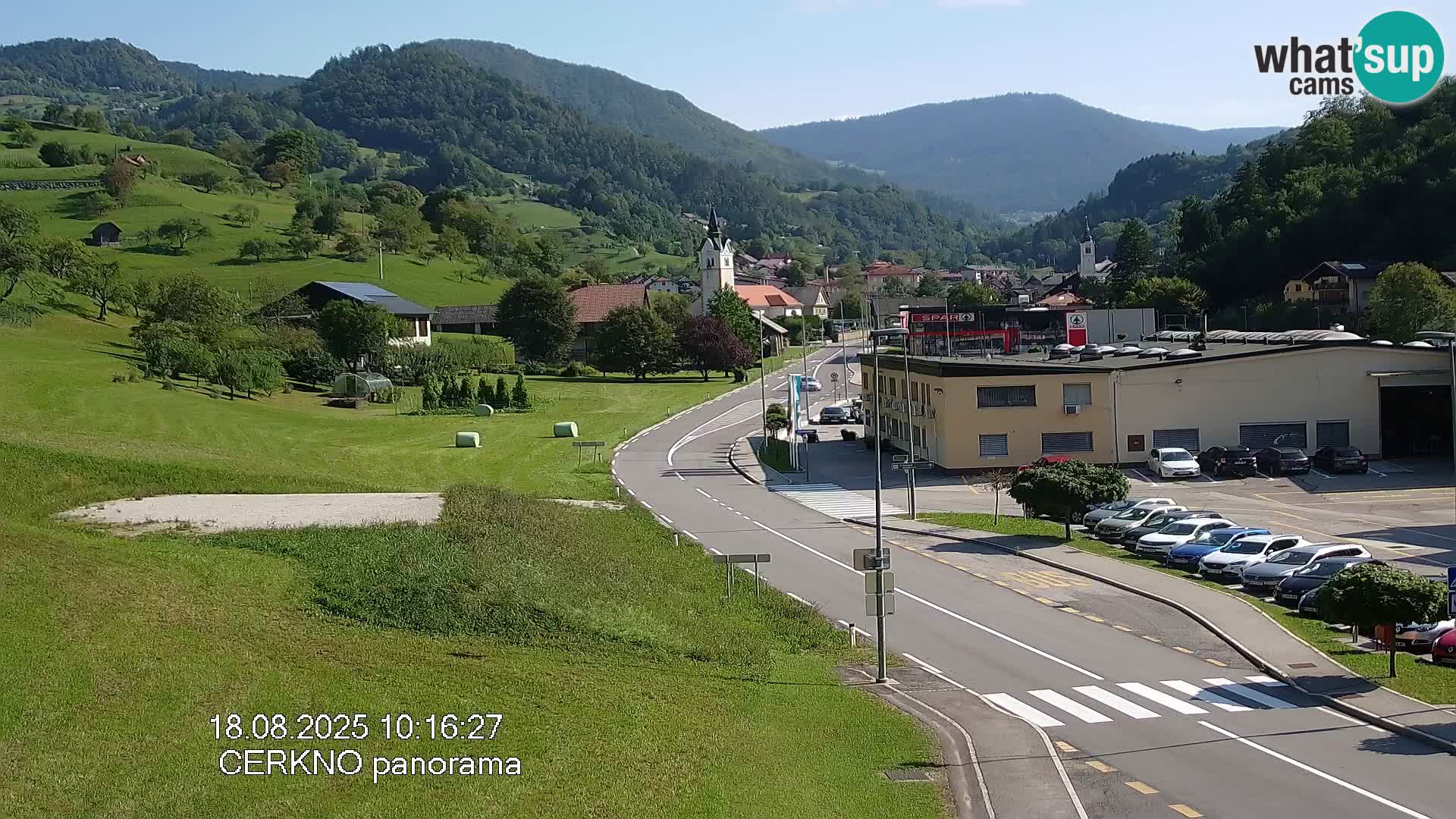 Cerkno entrada a la ciudad Webcam en vivo