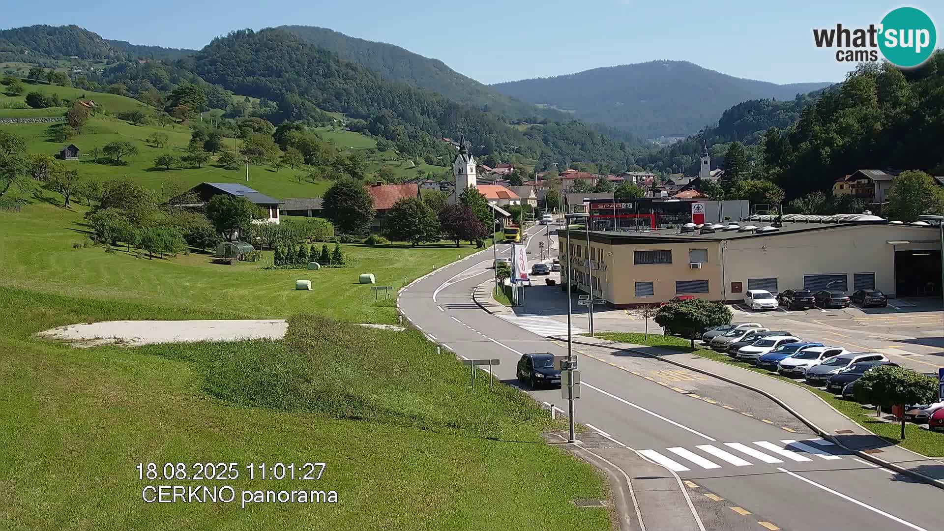 Cerkno city entrance Live Webcam