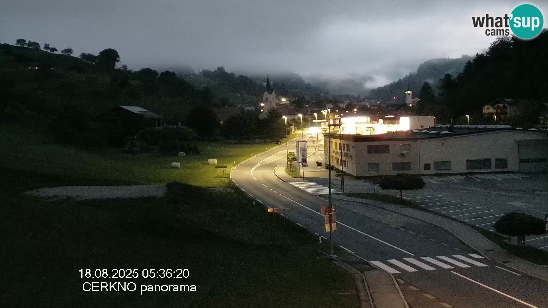 Cerkno city entrance Live Webcam