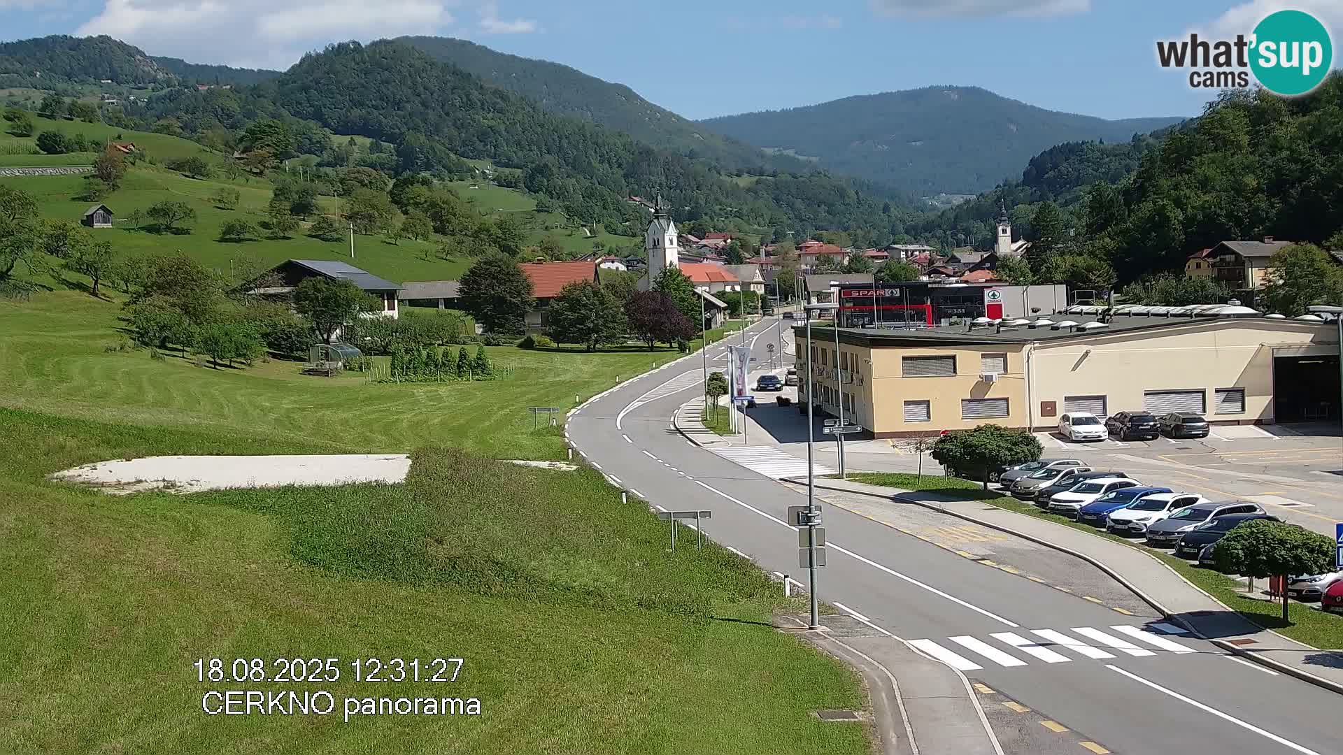Cerkno entrada a la ciudad Webcam en vivo