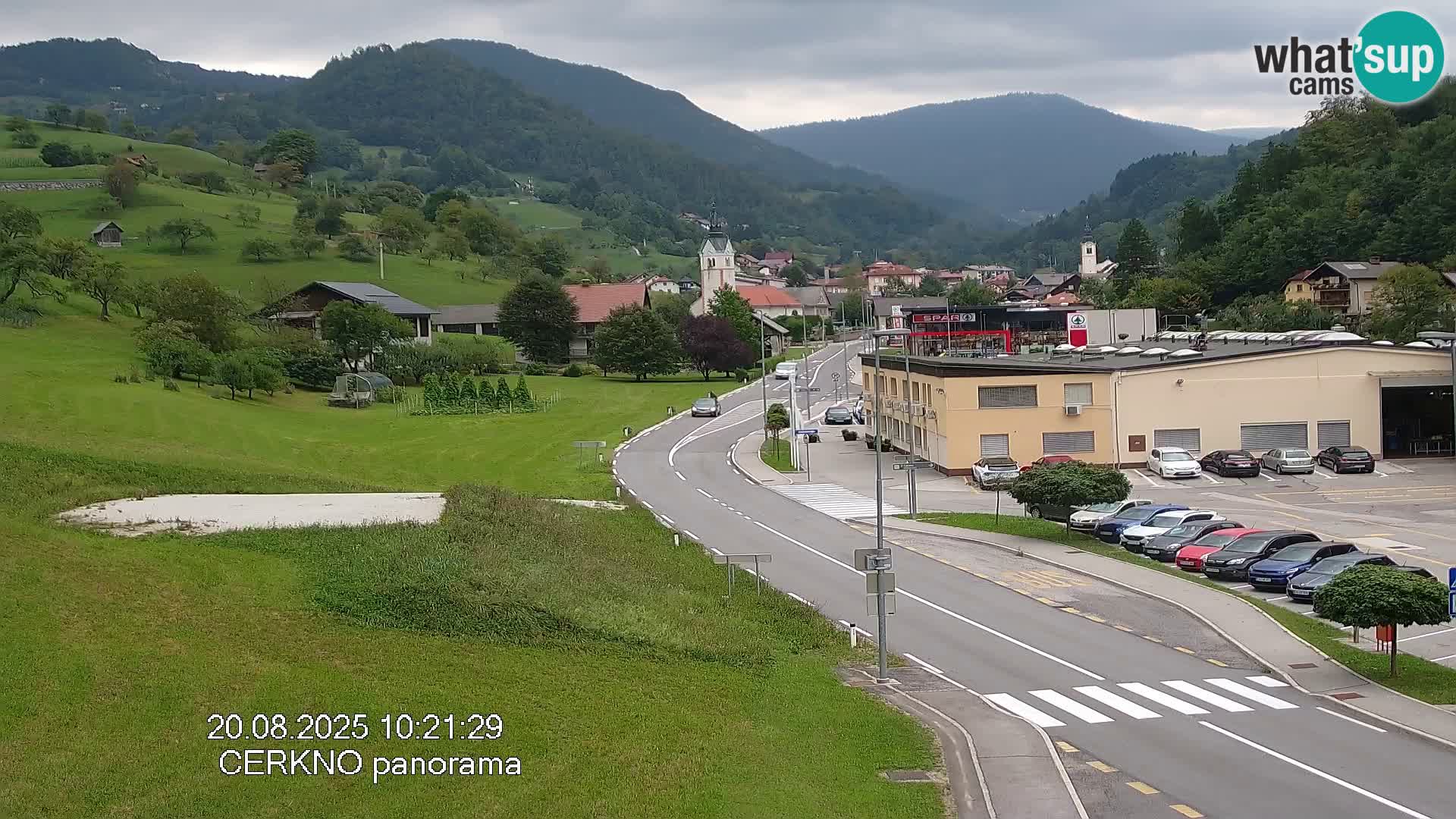 Cerkno city entrance Live Webcam