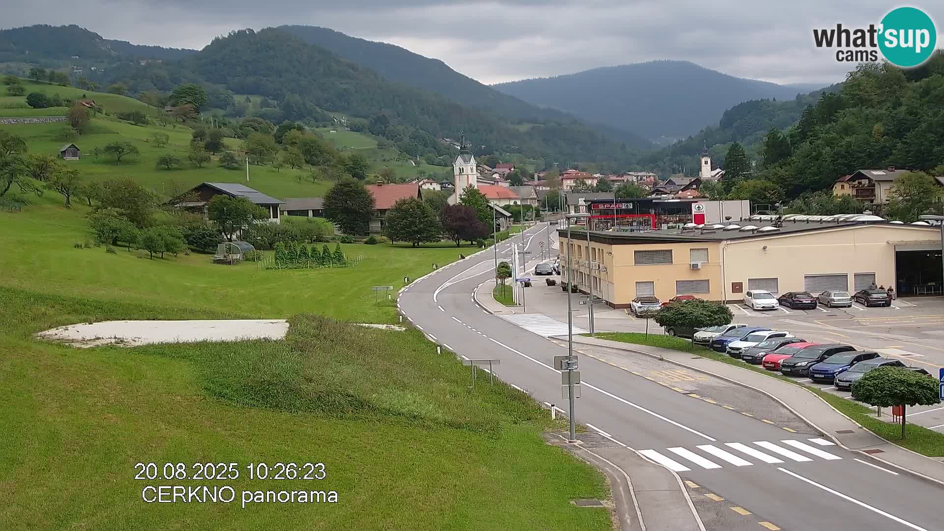Cerkno city entrance Live Webcam