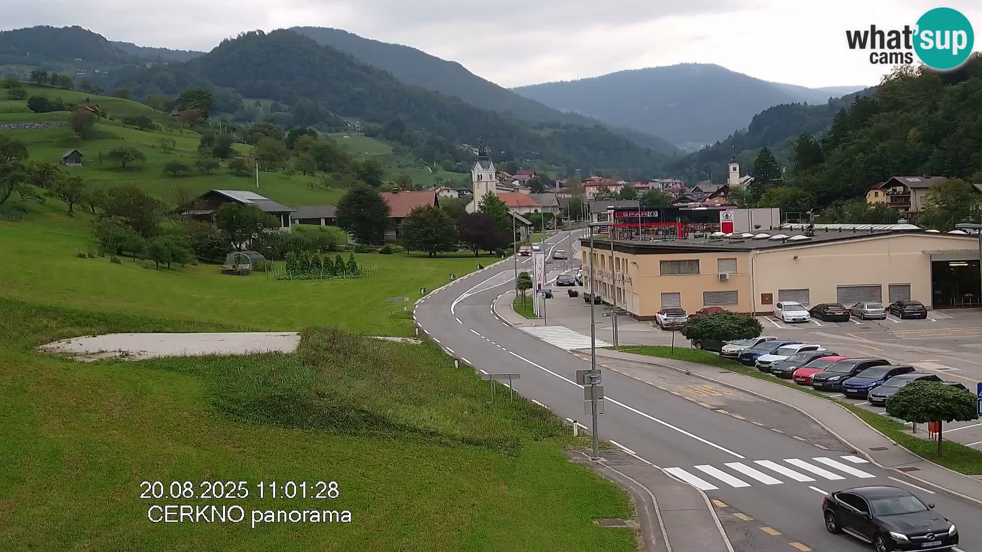 Cerkno city entrance Live Webcam