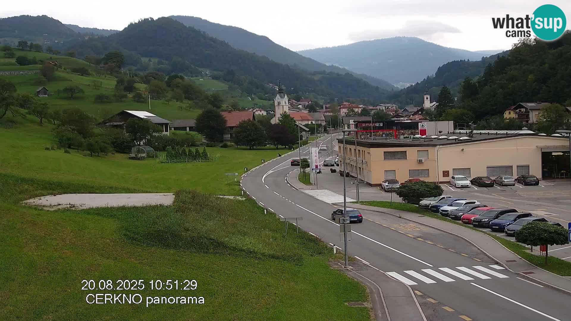 Cerkno city entrance Live Webcam
