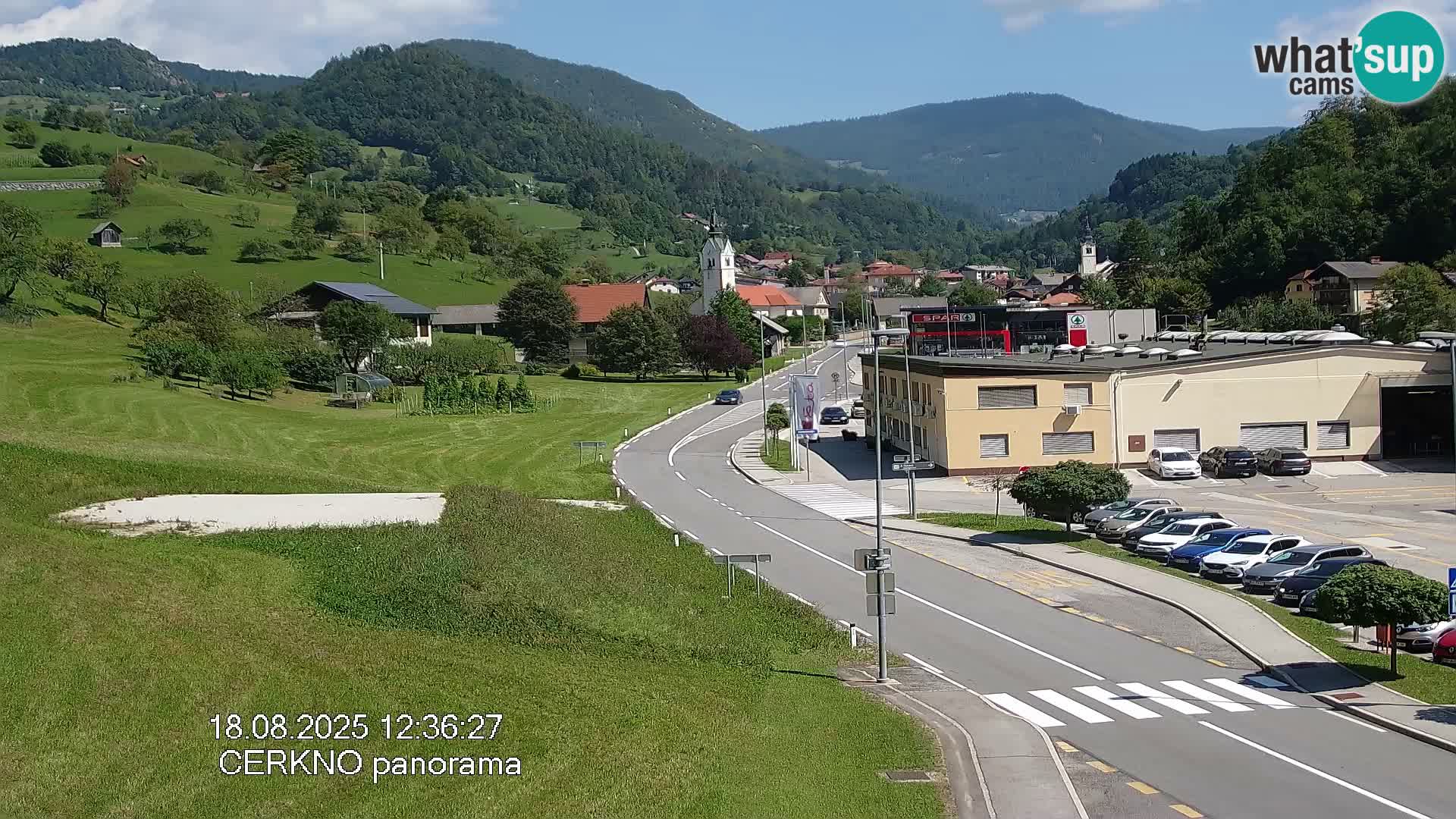 Cerkno entrada a la ciudad Webcam en vivo