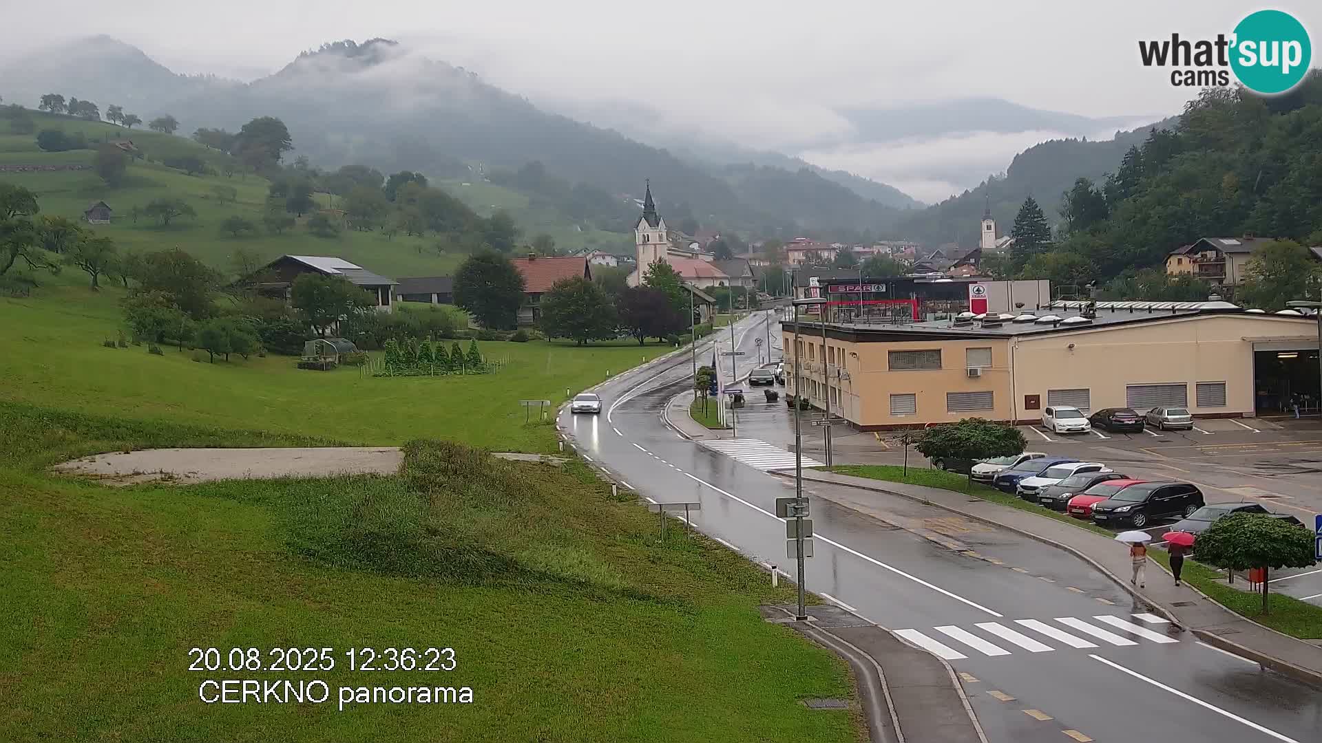 Cerkno entrada a la ciudad Webcam en vivo