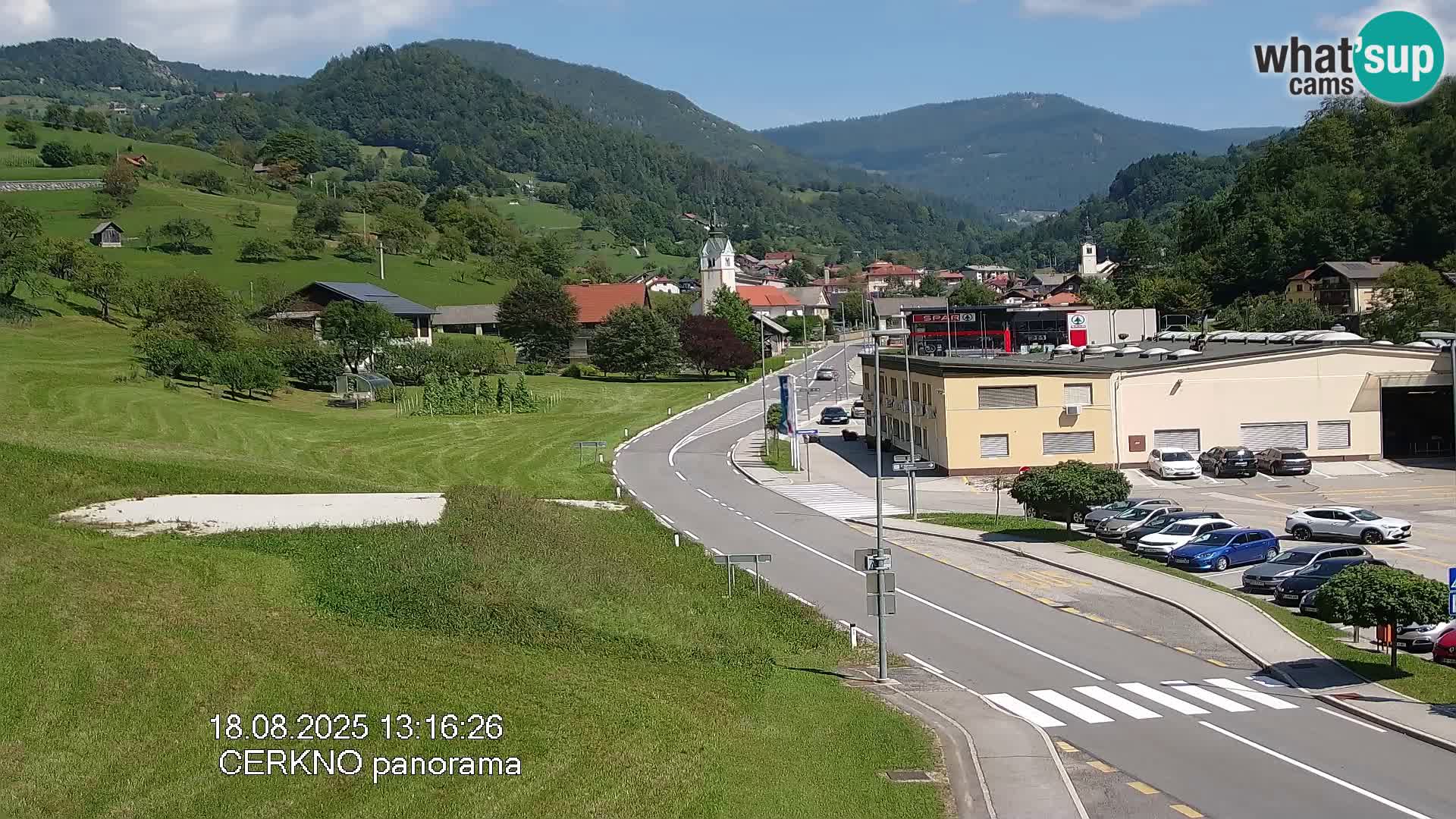 Cerkno city entrance Live Webcam