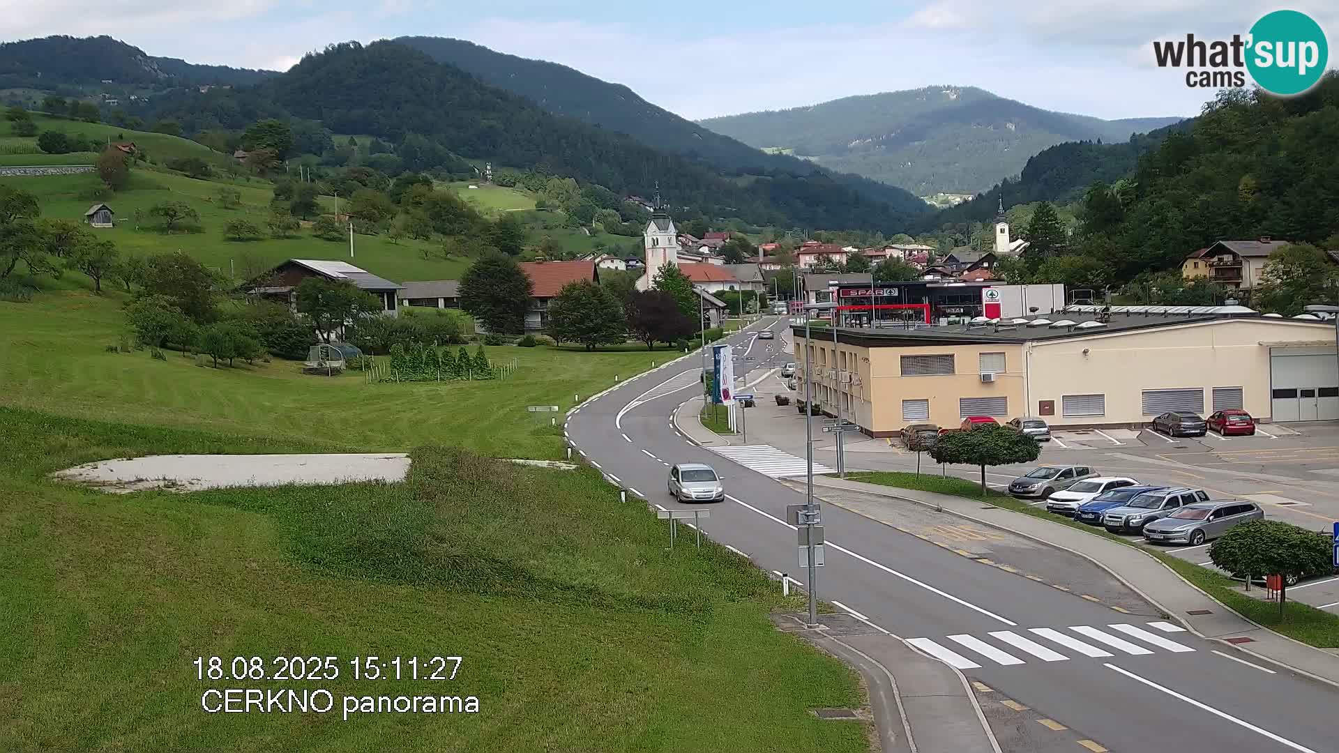 Webcam en direct – Entrée de la ville de Cerkno