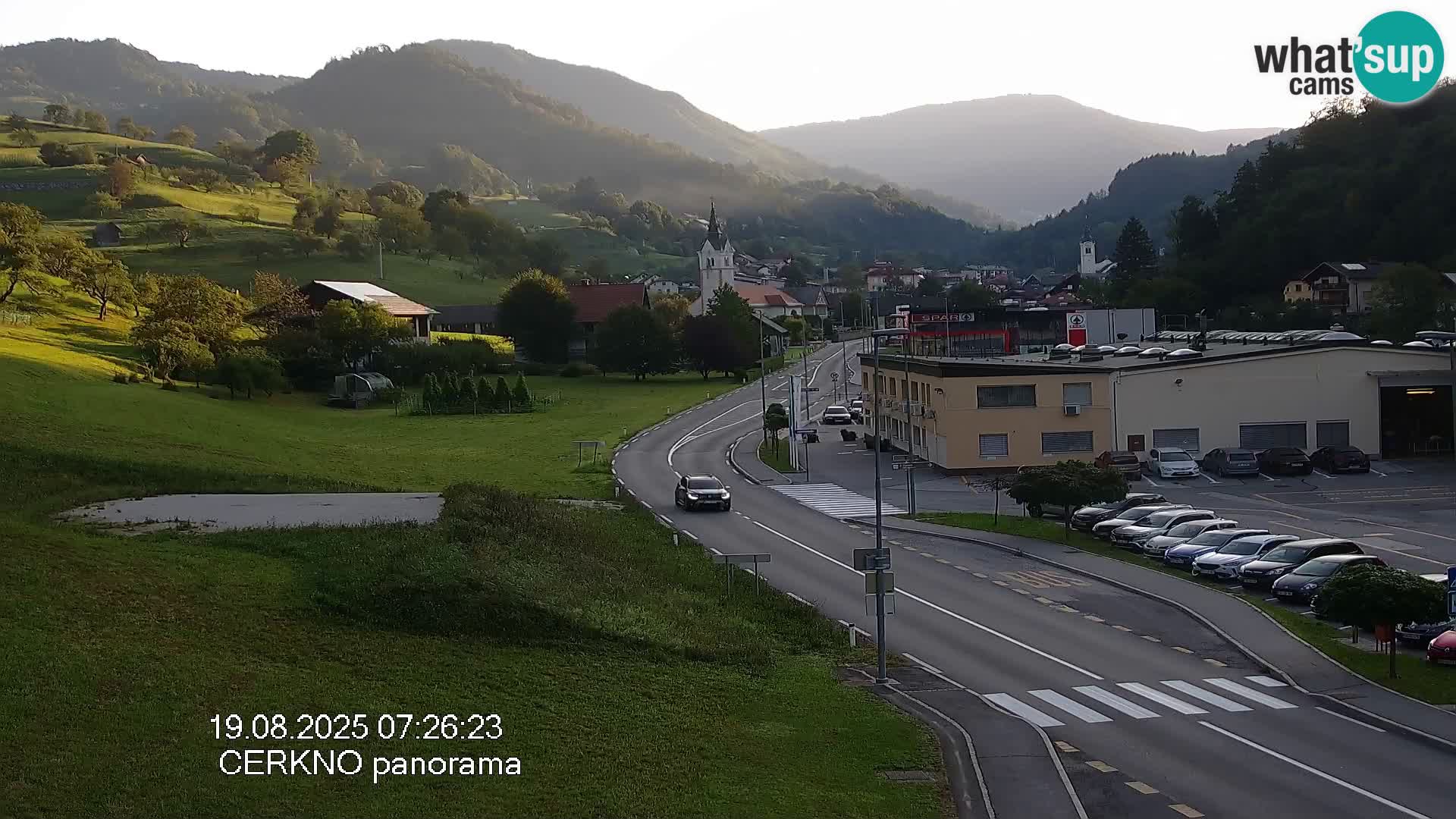 Webcam en direct – Entrée de la ville de Cerkno