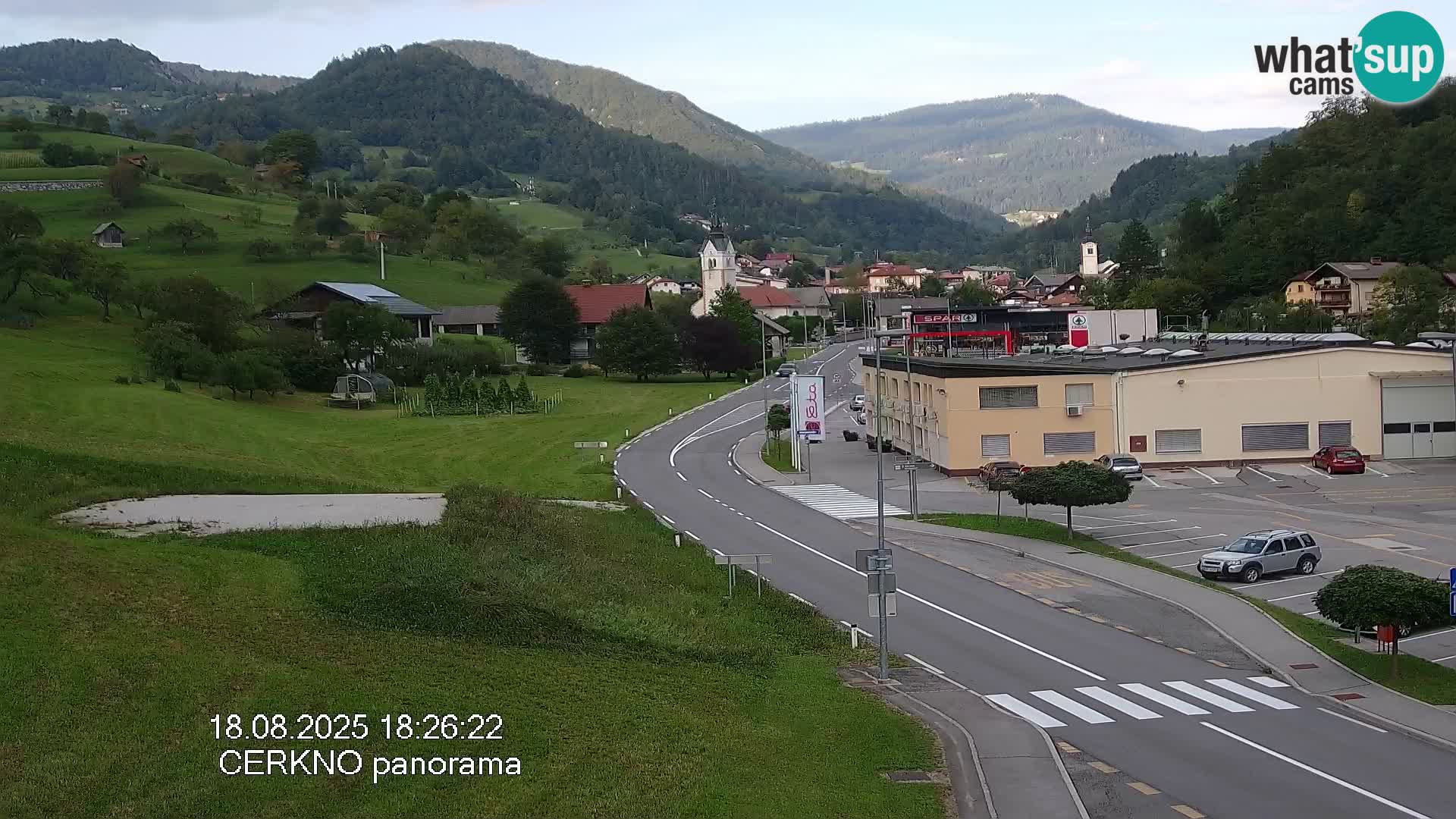 Cerkno entrada a la ciudad Webcam en vivo