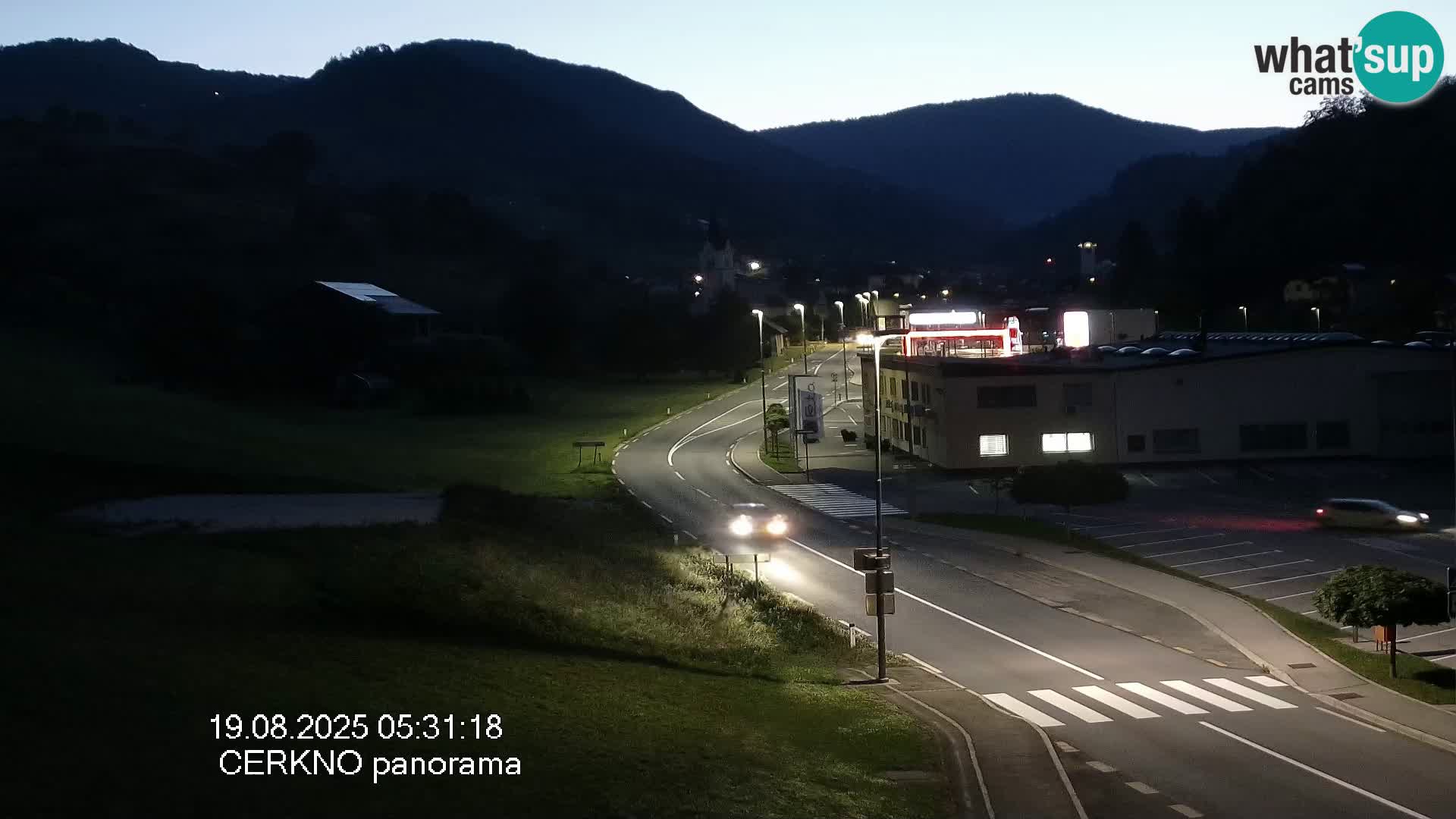 Cerkno city entrance Live Webcam