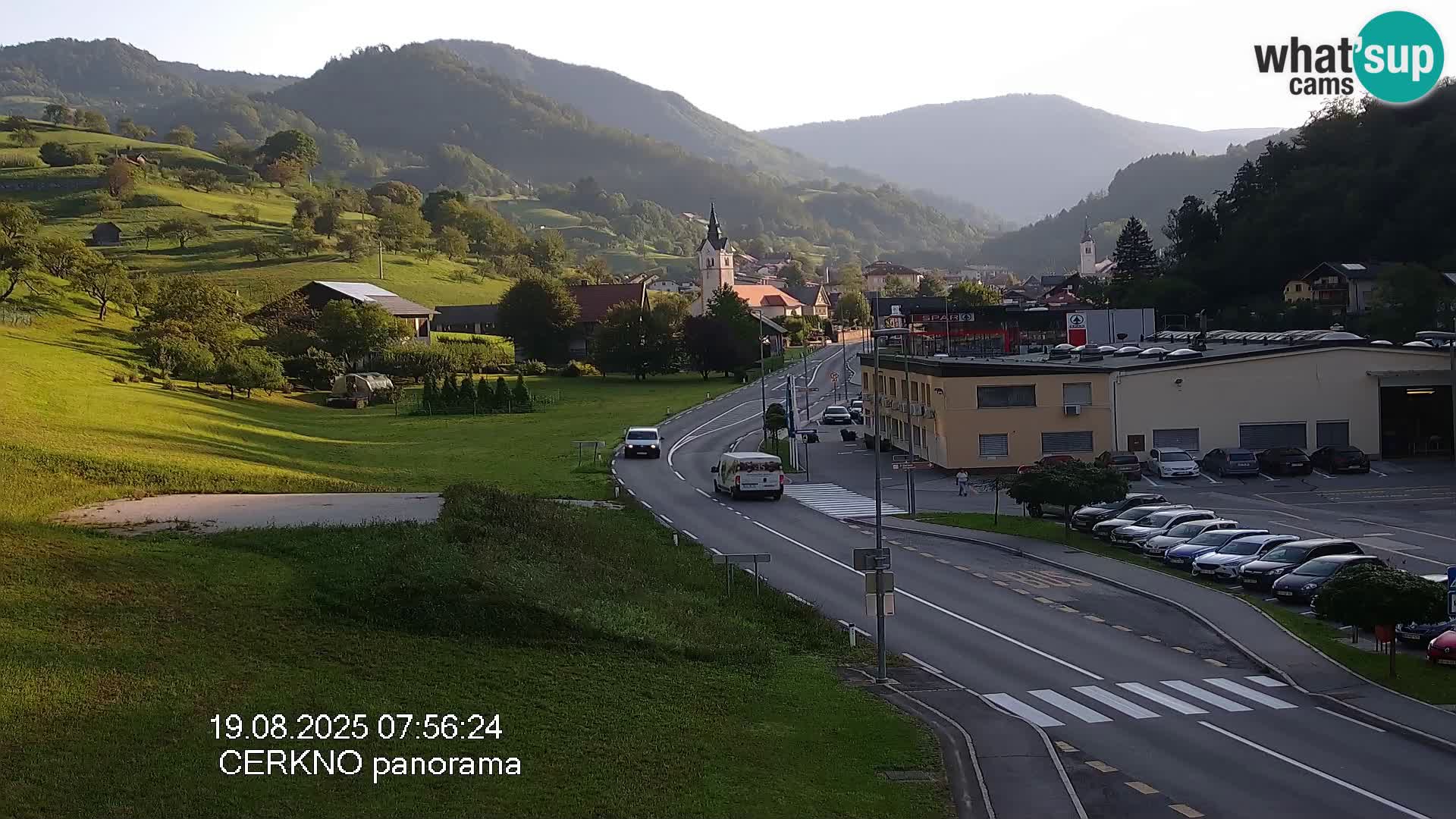 Cerkno city entrance Live Webcam