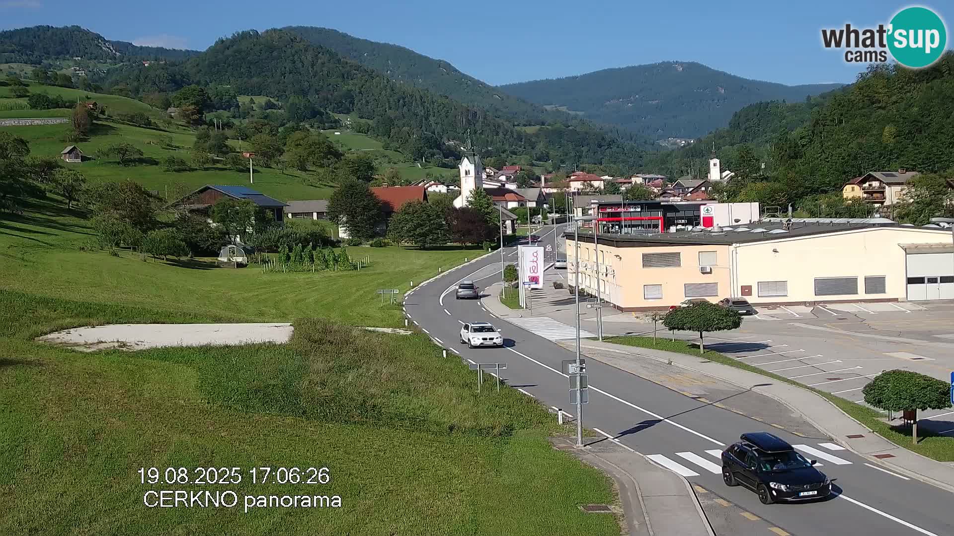Cerkno entrada a la ciudad Webcam en vivo