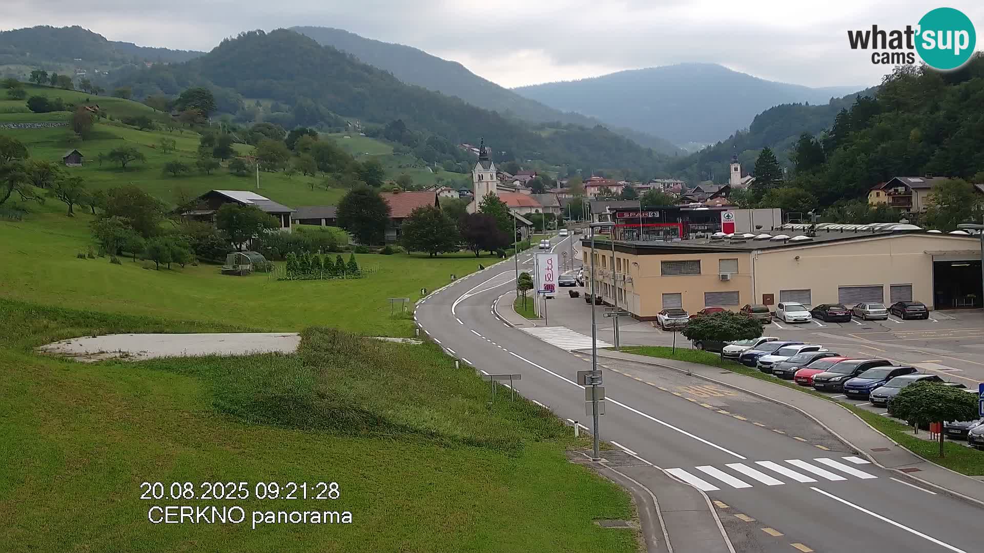 Cerkno entrada a la ciudad Webcam en vivo
