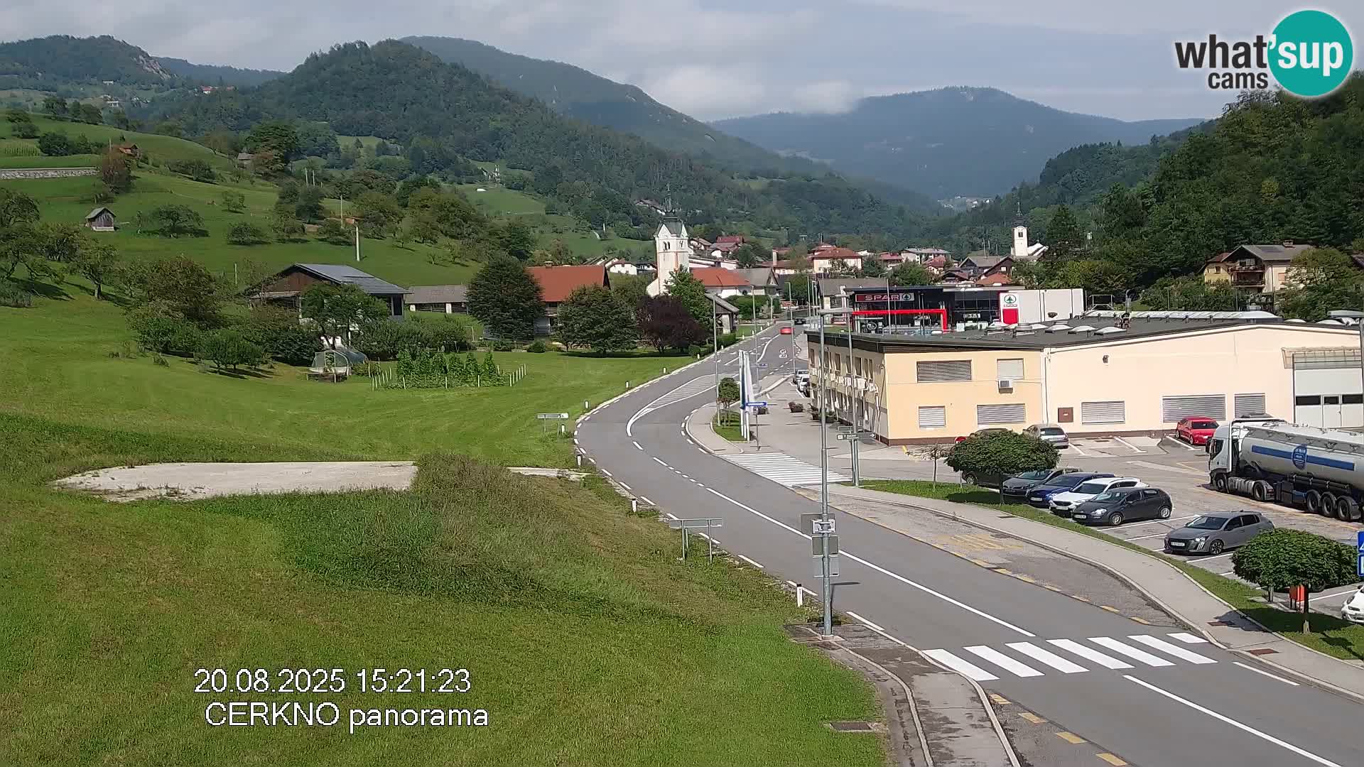 Cerkno entrada a la ciudad Webcam en vivo