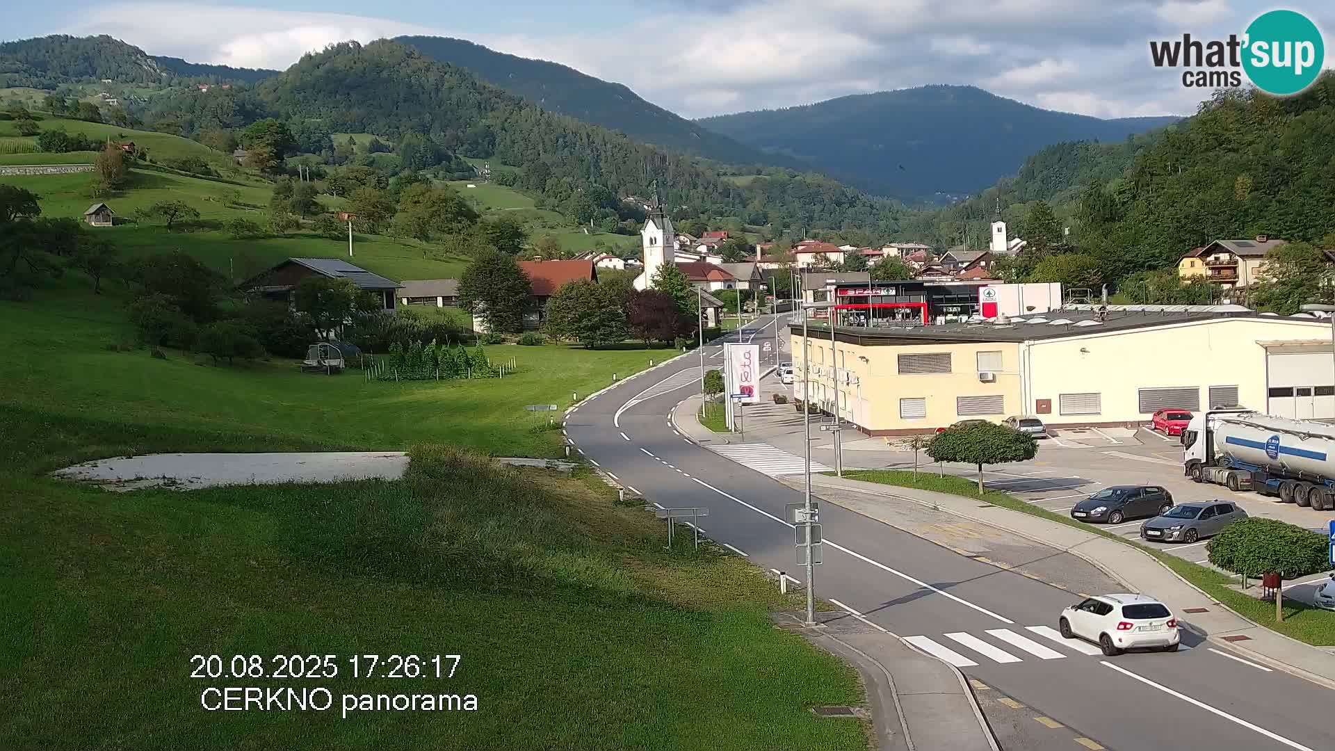 Cerkno city entrance Live Webcam