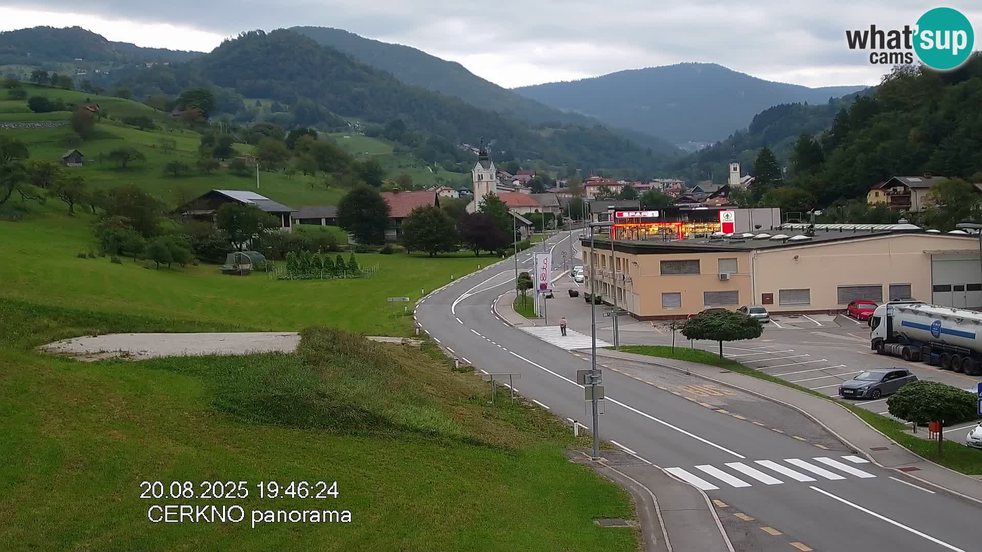 Cerkno city entrance Live Webcam