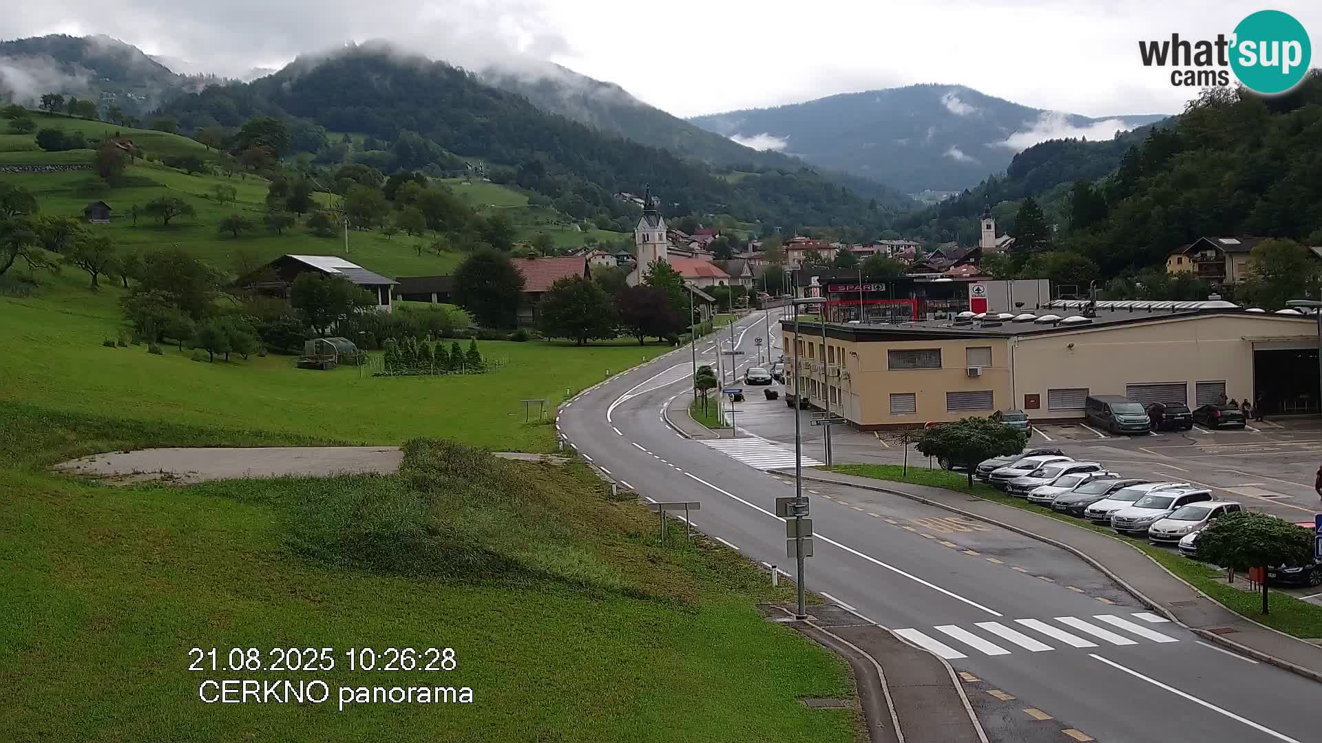 Cerkno entrada a la ciudad Webcam en vivo
