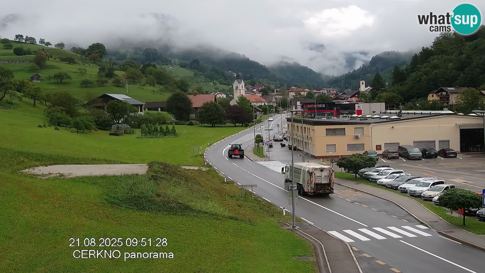 Cerkno city entrance Live Webcam