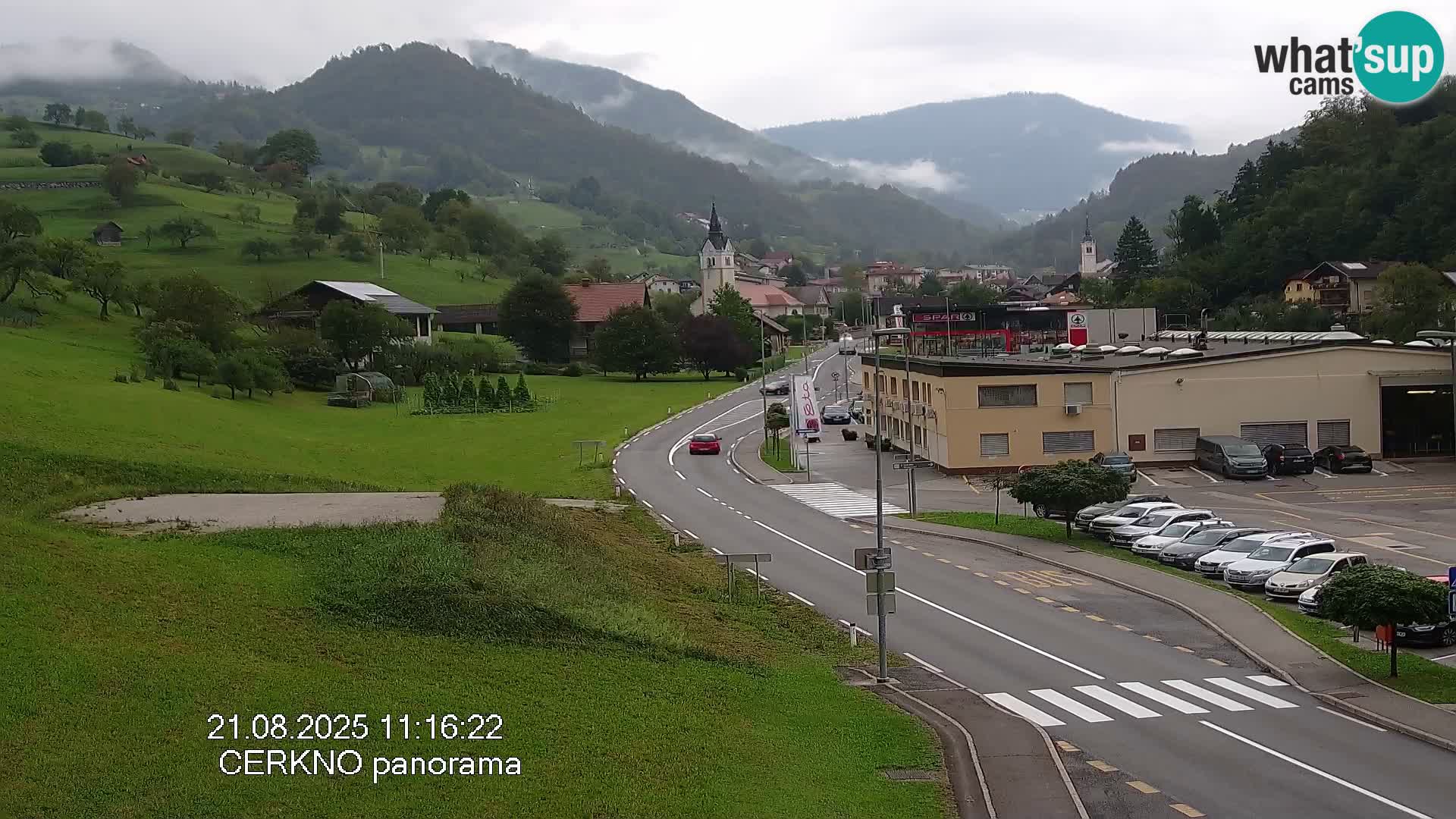 Cerkno city entrance Live Webcam