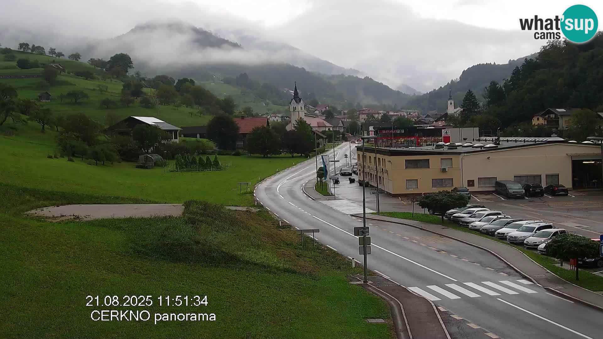 Cerkno city entrance Live Webcam