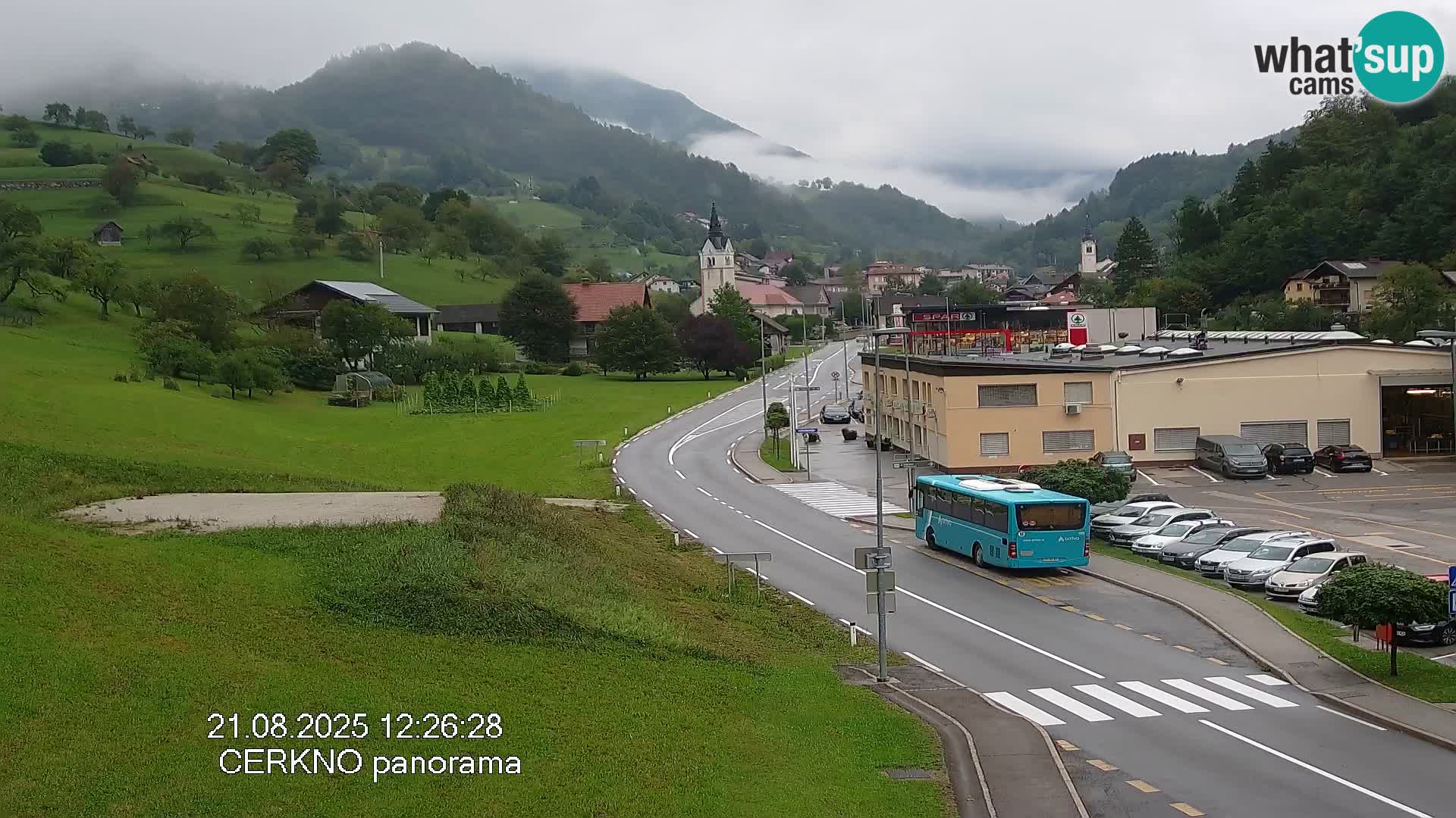 Cerkno city entrance Live Webcam