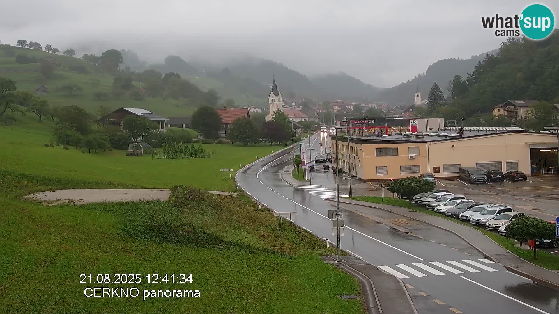 Cerkno city entrance Live Webcam