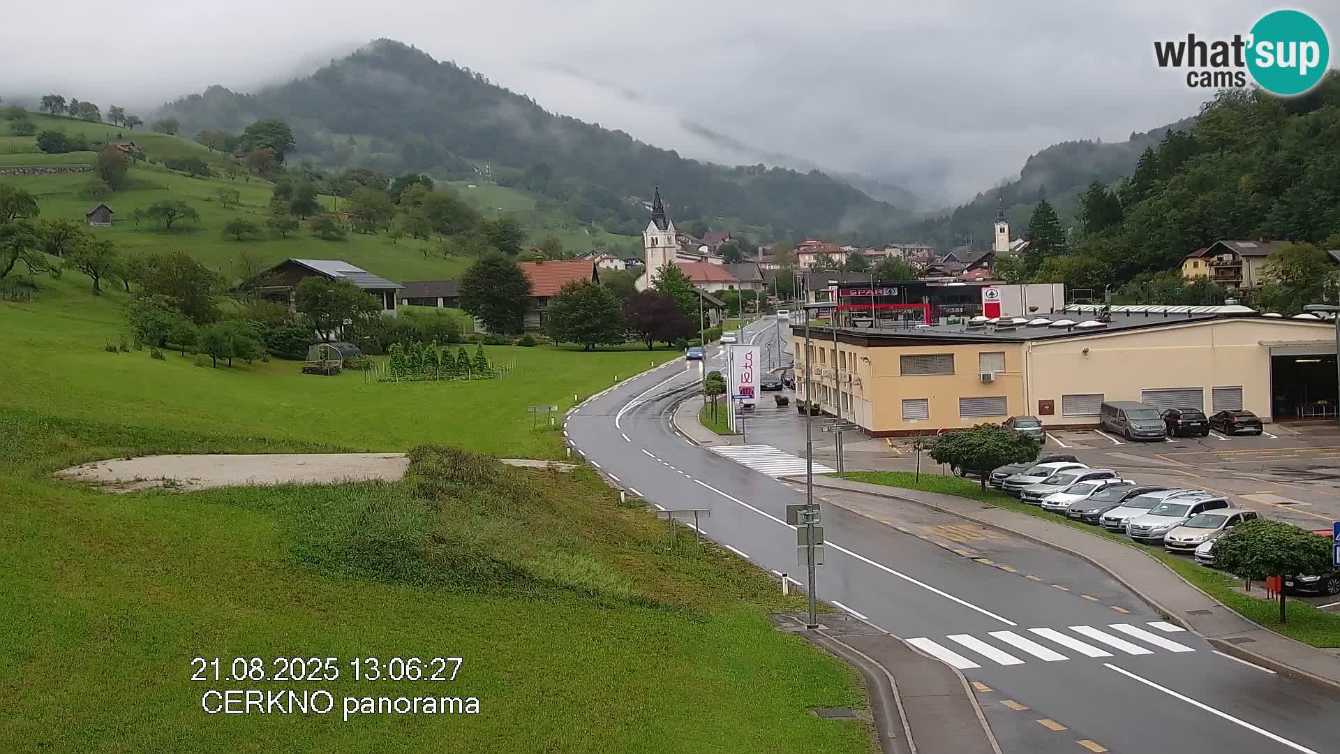 Cerkno city entrance Live Webcam