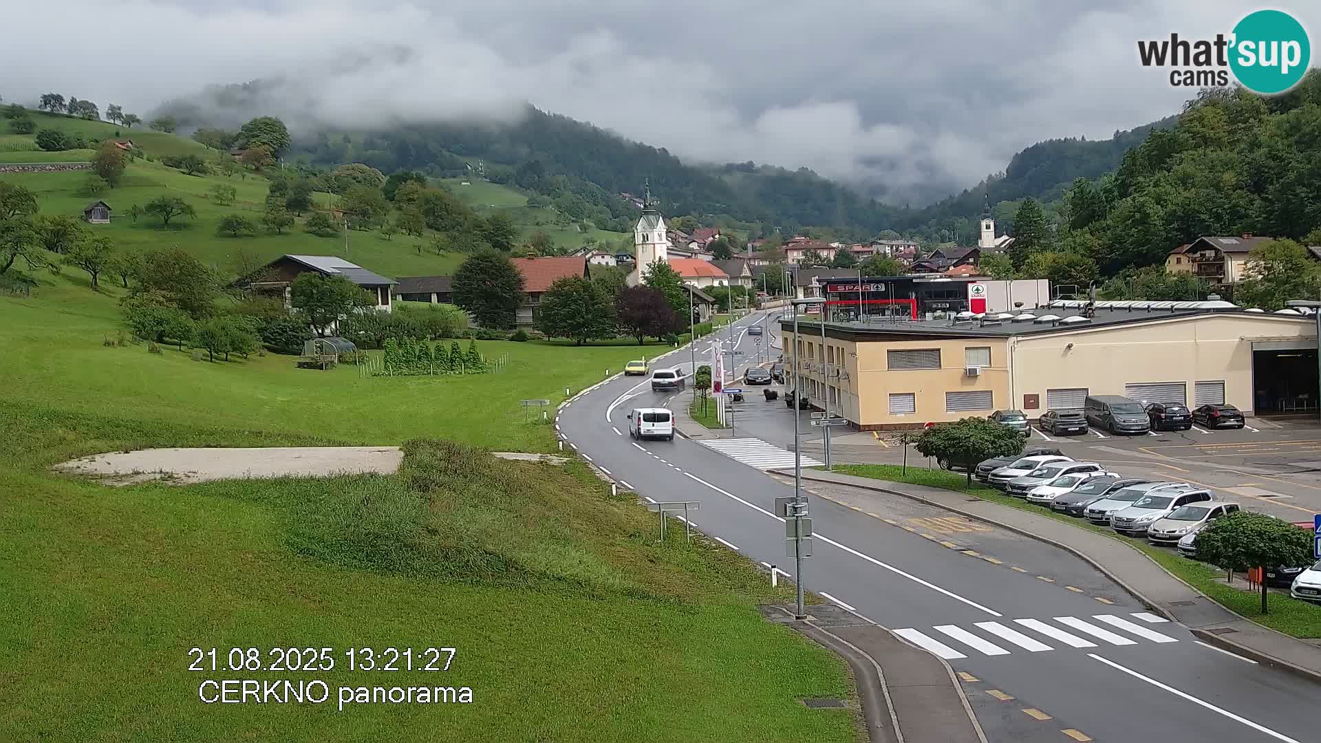 Cerkno city entrance Live Webcam