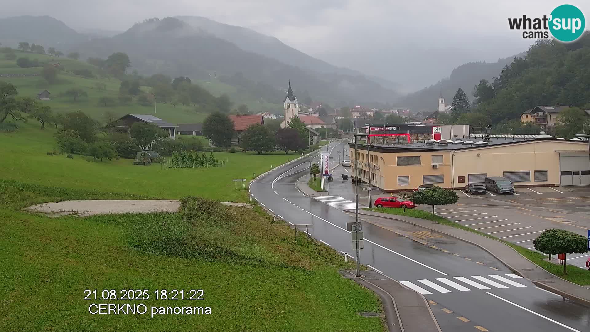 Cerkno city entrance Live Webcam