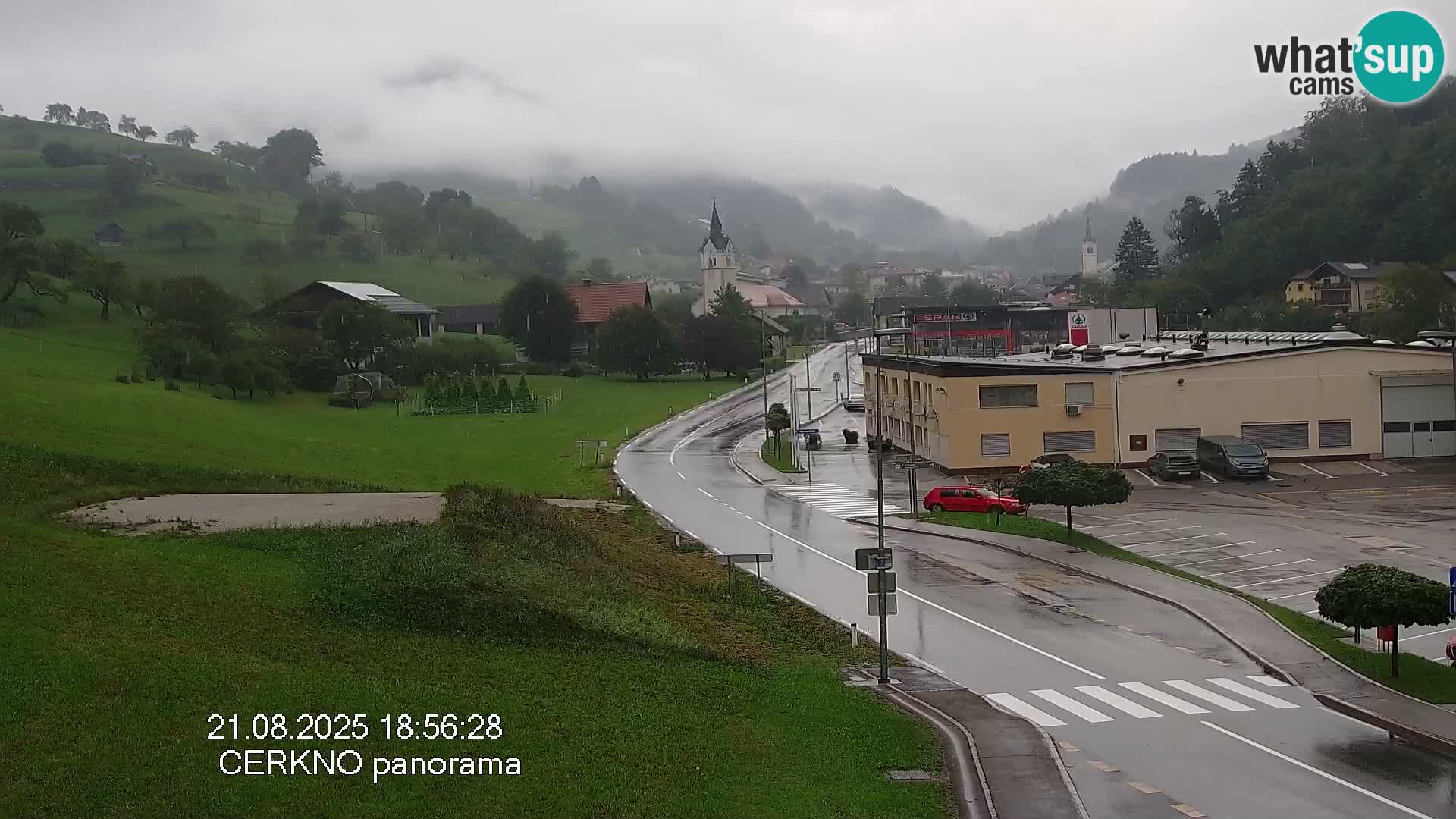 Cerkno entrada a la ciudad Webcam en vivo