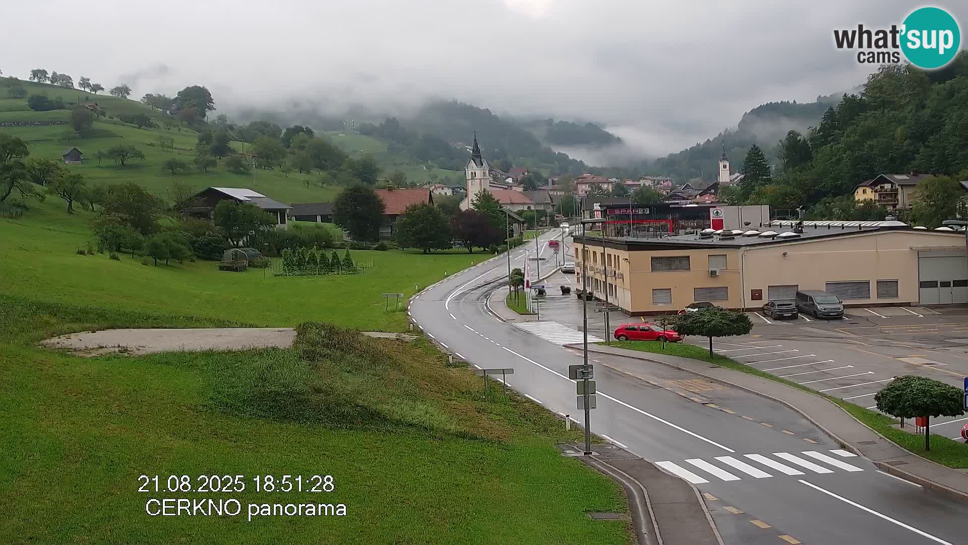 Cerkno entrada a la ciudad Webcam en vivo