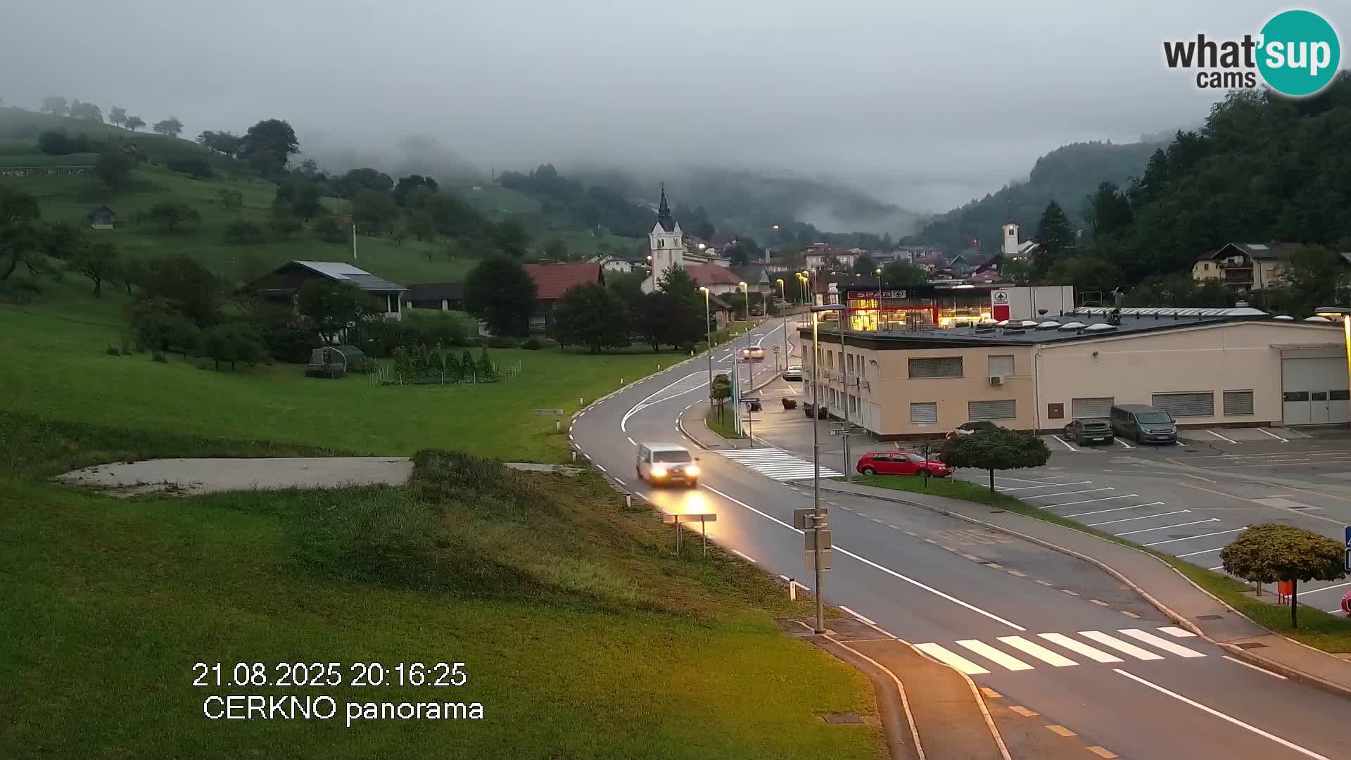Cerkno city entrance Live Webcam