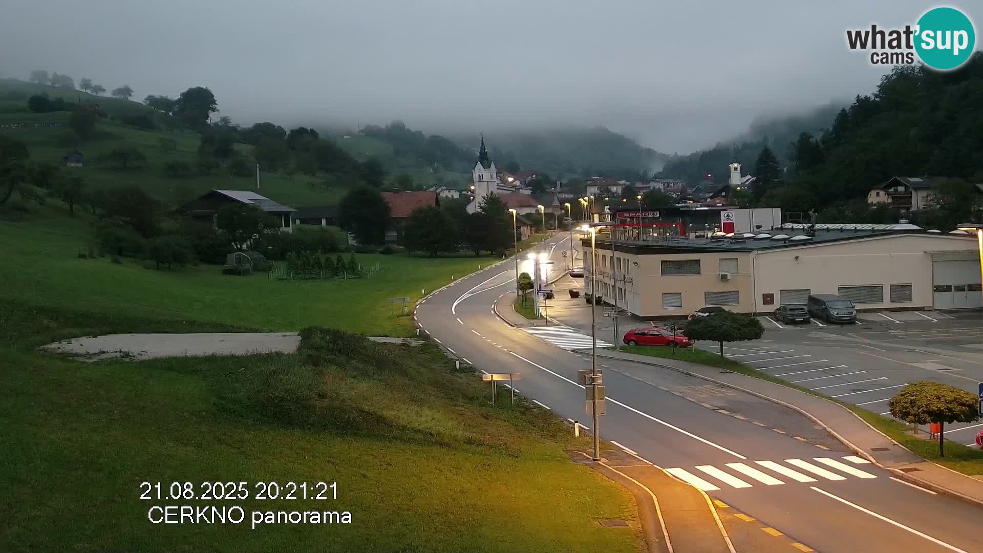Cerkno city entrance Live Webcam