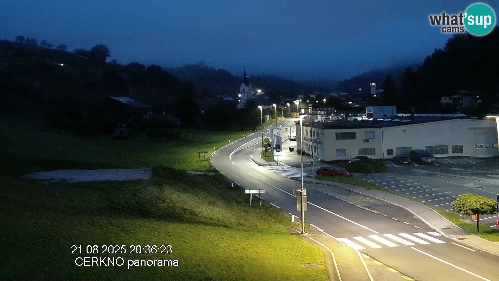 Cerkno city entrance Live Webcam