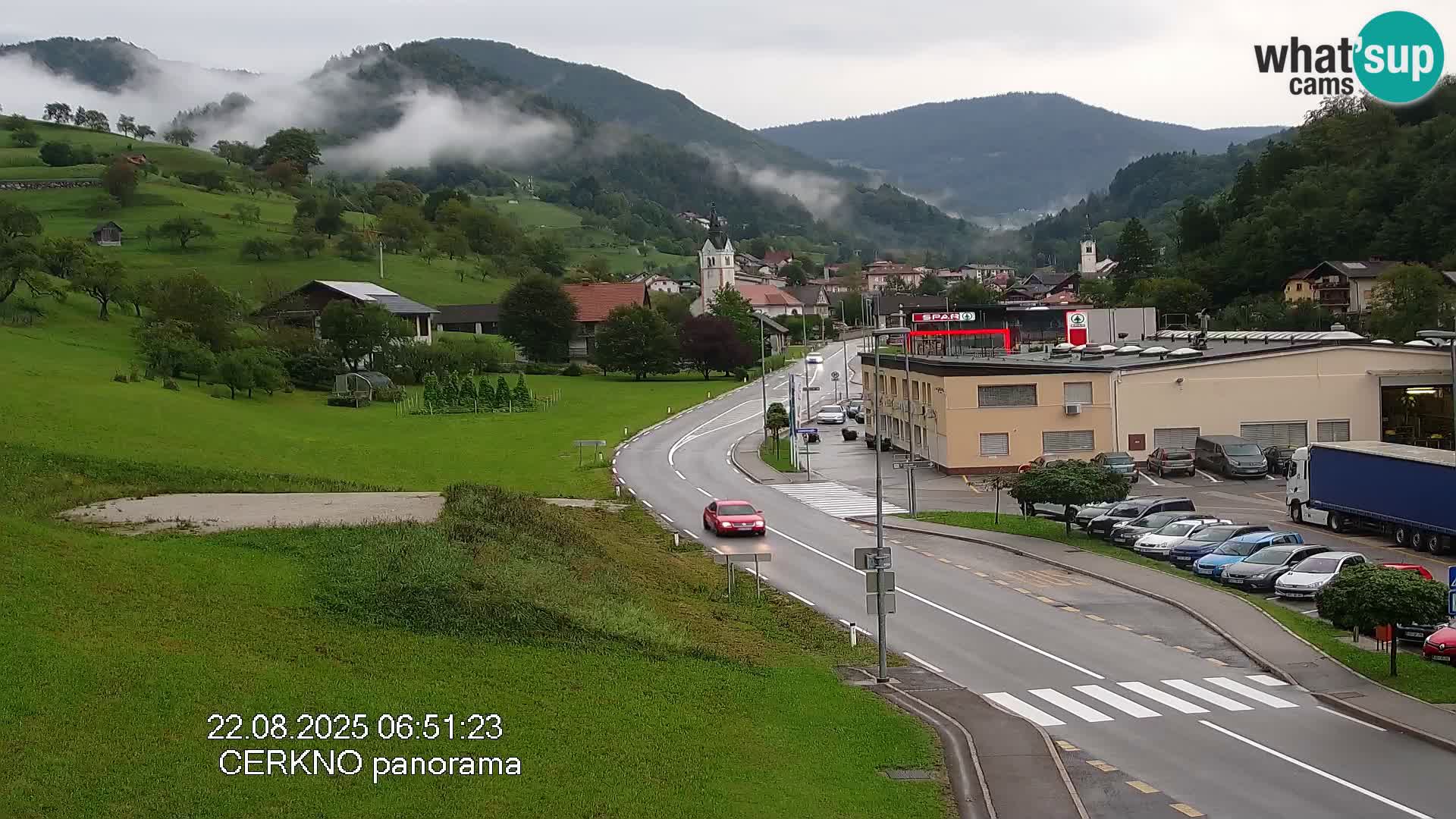 Cerkno city entrance Live Webcam