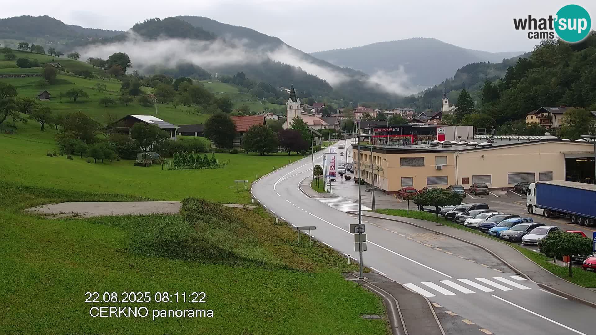 Webcam en direct – Entrée de la ville de Cerkno