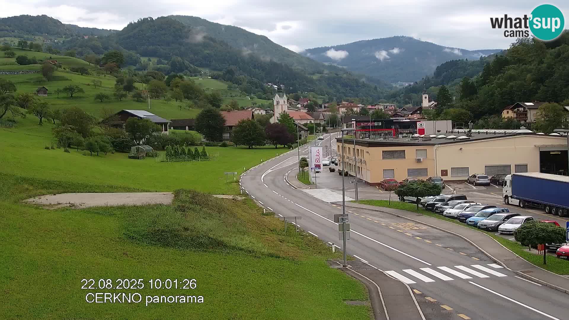 Cerkno entrada a la ciudad Webcam en vivo