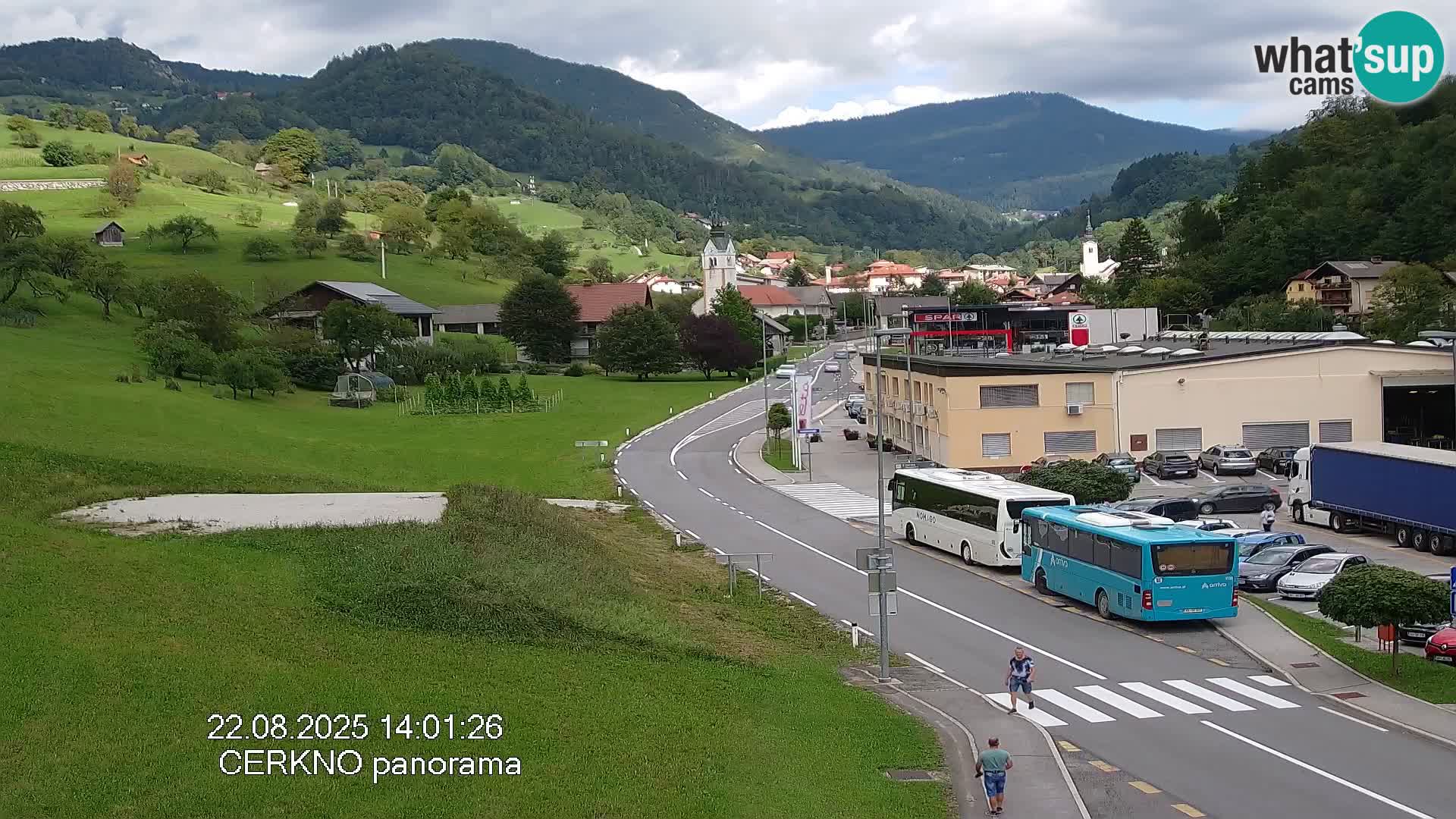 Cerkno entrada a la ciudad Webcam en vivo