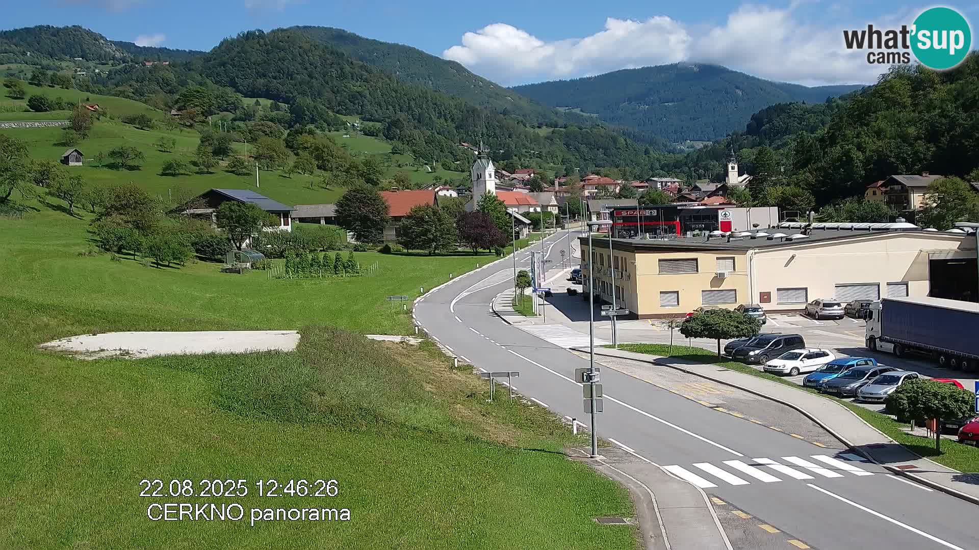 Cerkno entrada a la ciudad Webcam en vivo