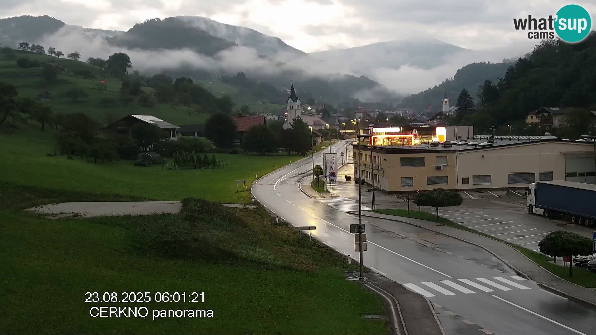 Cerkno city entrance Live Webcam