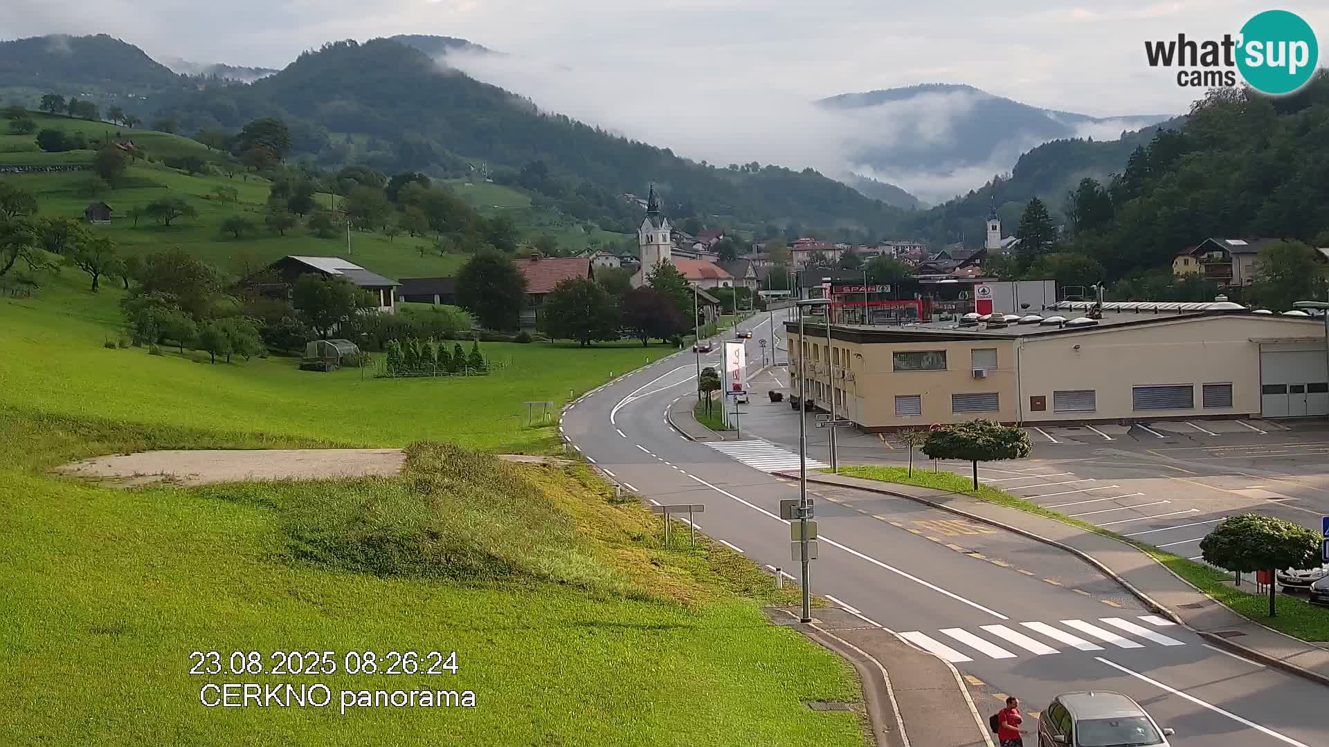 Cerkno city entrance Live Webcam