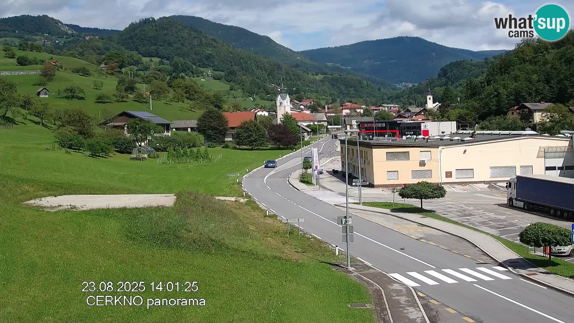Cerkno city entrance Live Webcam