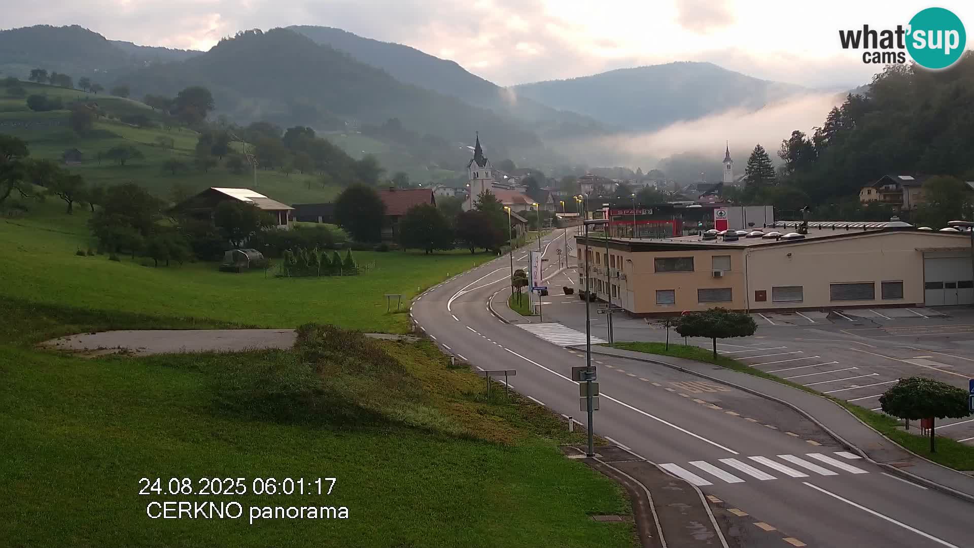 Cerkno city entrance Live Webcam