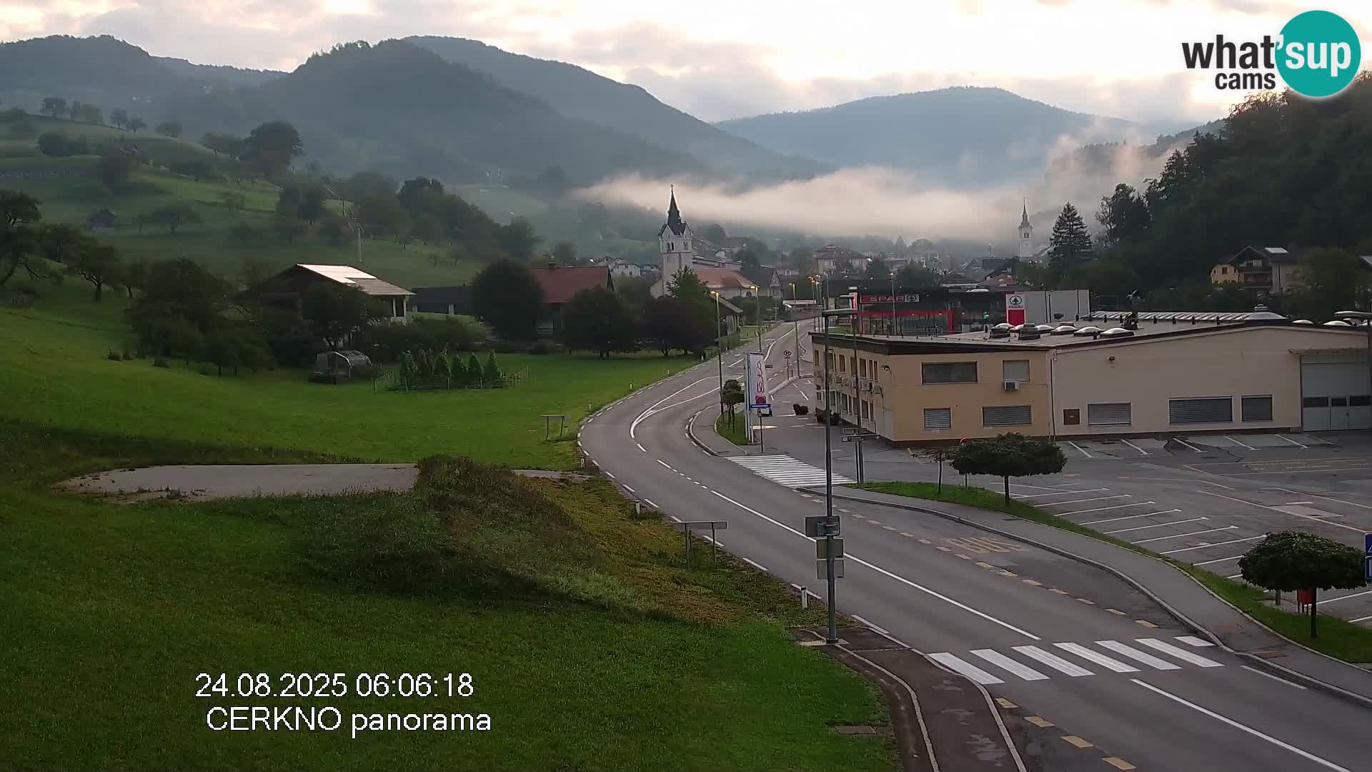 Cerkno city entrance Live Webcam